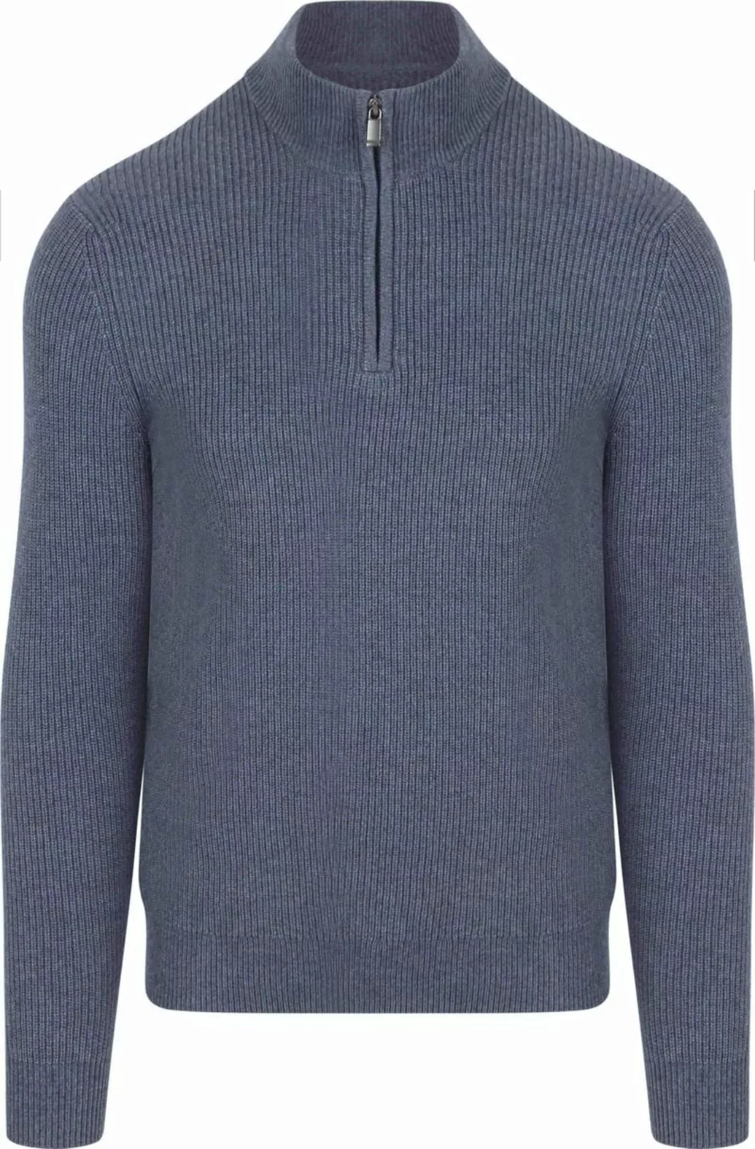 Suitable Half Zip Wool Blend Pullover Dunkelblau - Größe M günstig online kaufen