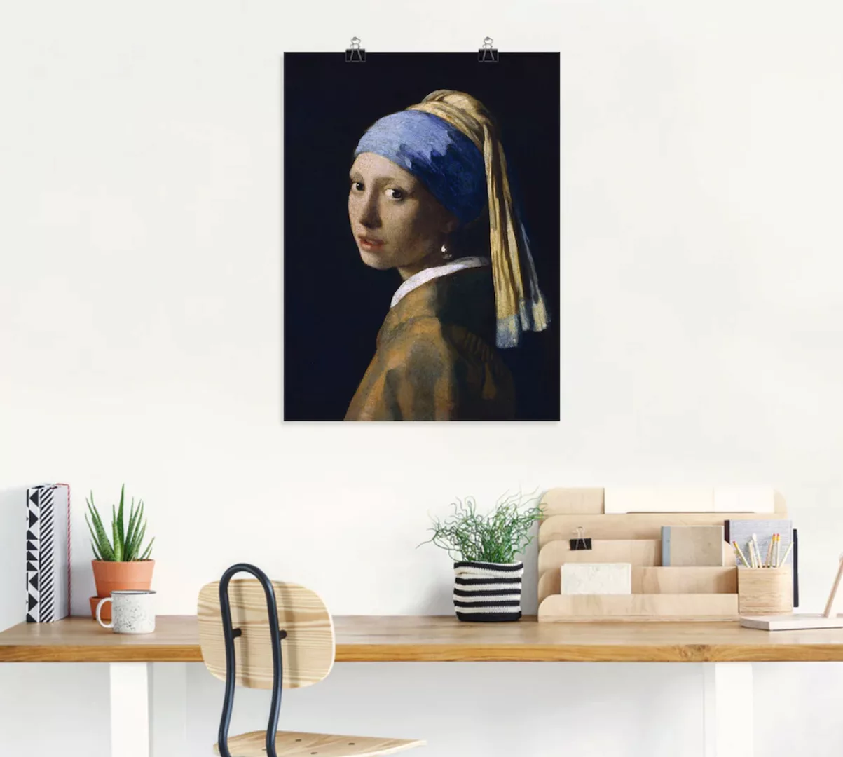 Artland Wandbild "Das Mädchen mit dem Perlenohrgehänge", Frau, (1 St.), als günstig online kaufen
