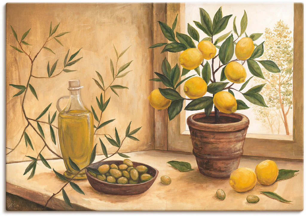 Artland Wandbild "Oliven und Zitronen", Arrangements, (1 St.), als Alubild, günstig online kaufen