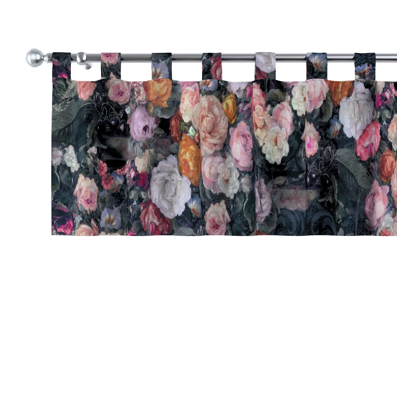 Kurzgardine mit Schlaufen, bunt, 390 x 40 cm, Gardenia (161-02) günstig online kaufen
