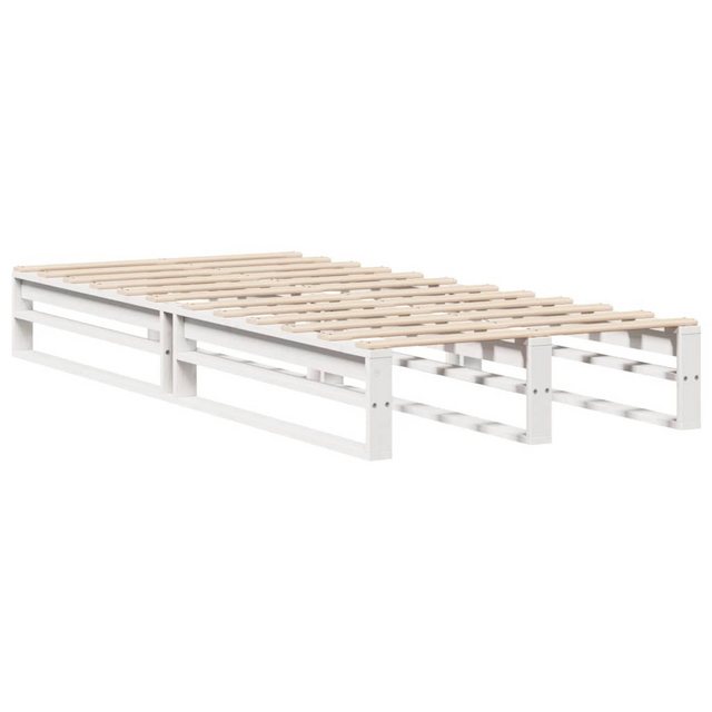 vidaXL Bett Massivholzbett ohne Matratze Weiß 100x200 cm Kiefernholz günstig online kaufen