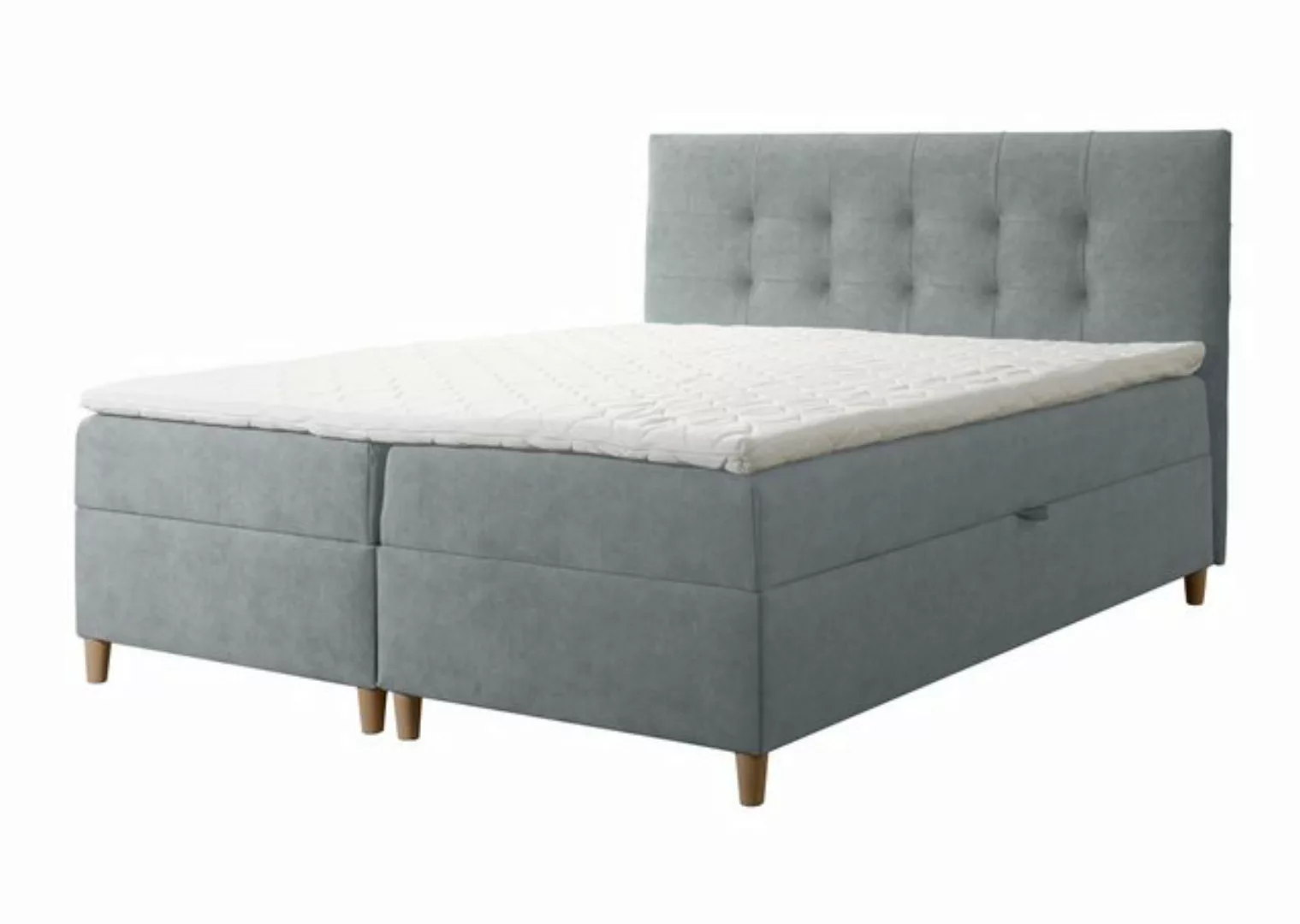 Furnix Boxspringbett DEISE 120/140/160/180/200x200 Doppelbett mit Topper un günstig online kaufen