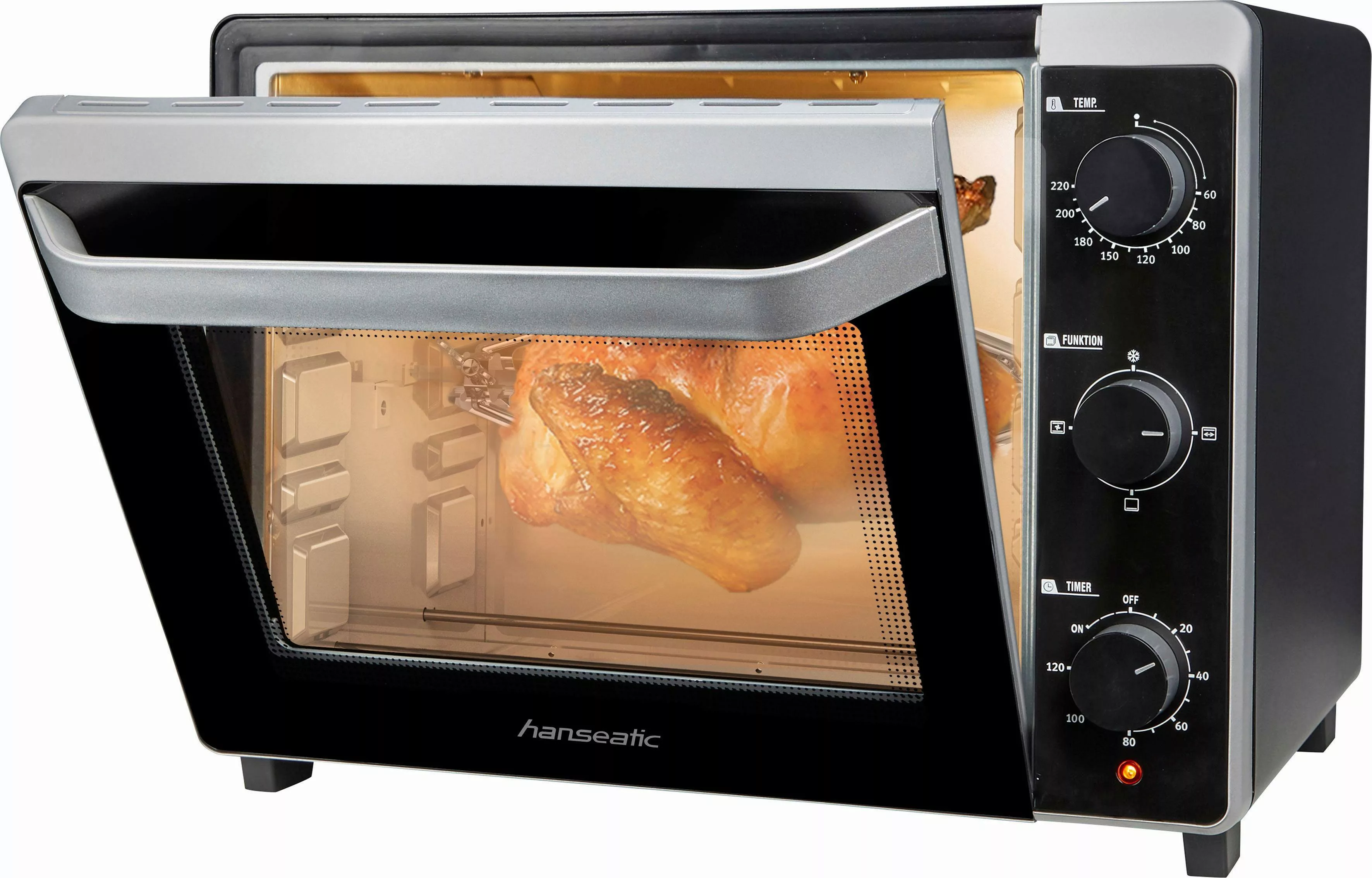 Hanseatic Minibackofen »17194935, 30 L Volumen, 1600 W«, Grillrost, Fettpfa günstig online kaufen