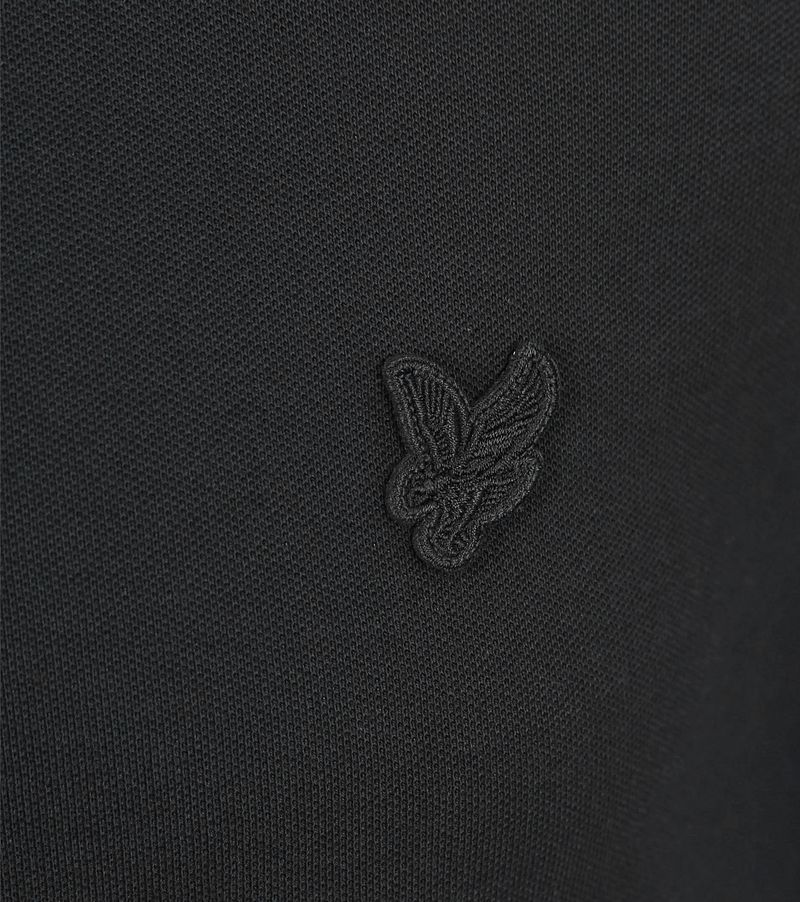 Lyle and Scott Tonal Eagle Polo Schwarz  - Größe XL günstig online kaufen