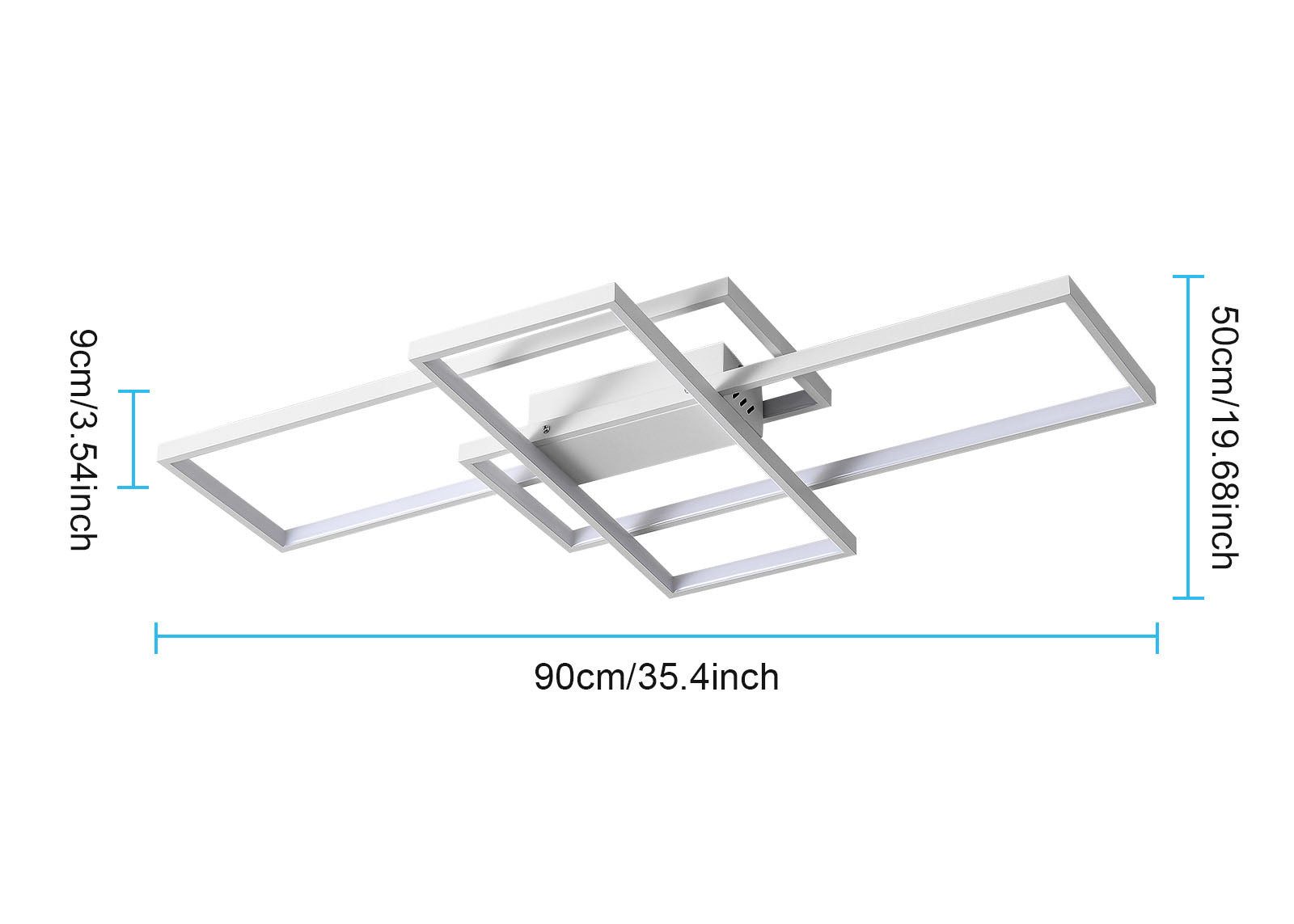 Riserva Deckenleuchte Rechteckige LED Deckenleuchte,weißes Licht,minimalist günstig online kaufen