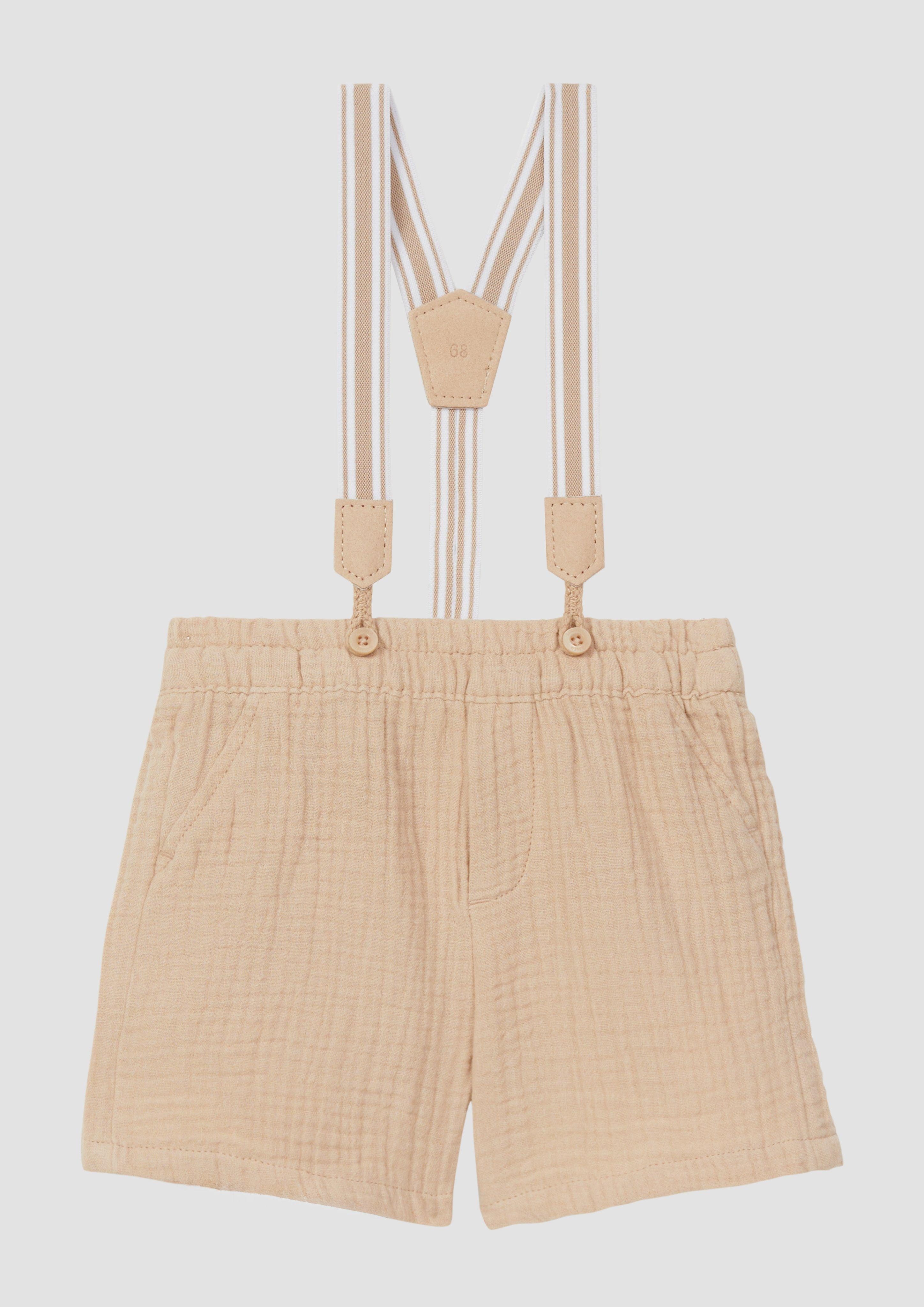 s.Oliver Stoffhose Musselin-Shorts mit abnehmbaren Hosenträgern günstig online kaufen