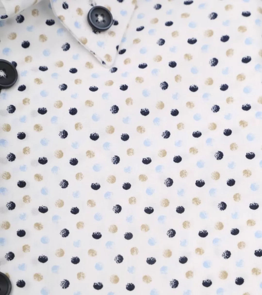 Ledub Short Sleeve Hemd Punkte Blau - Größe 39 günstig online kaufen
