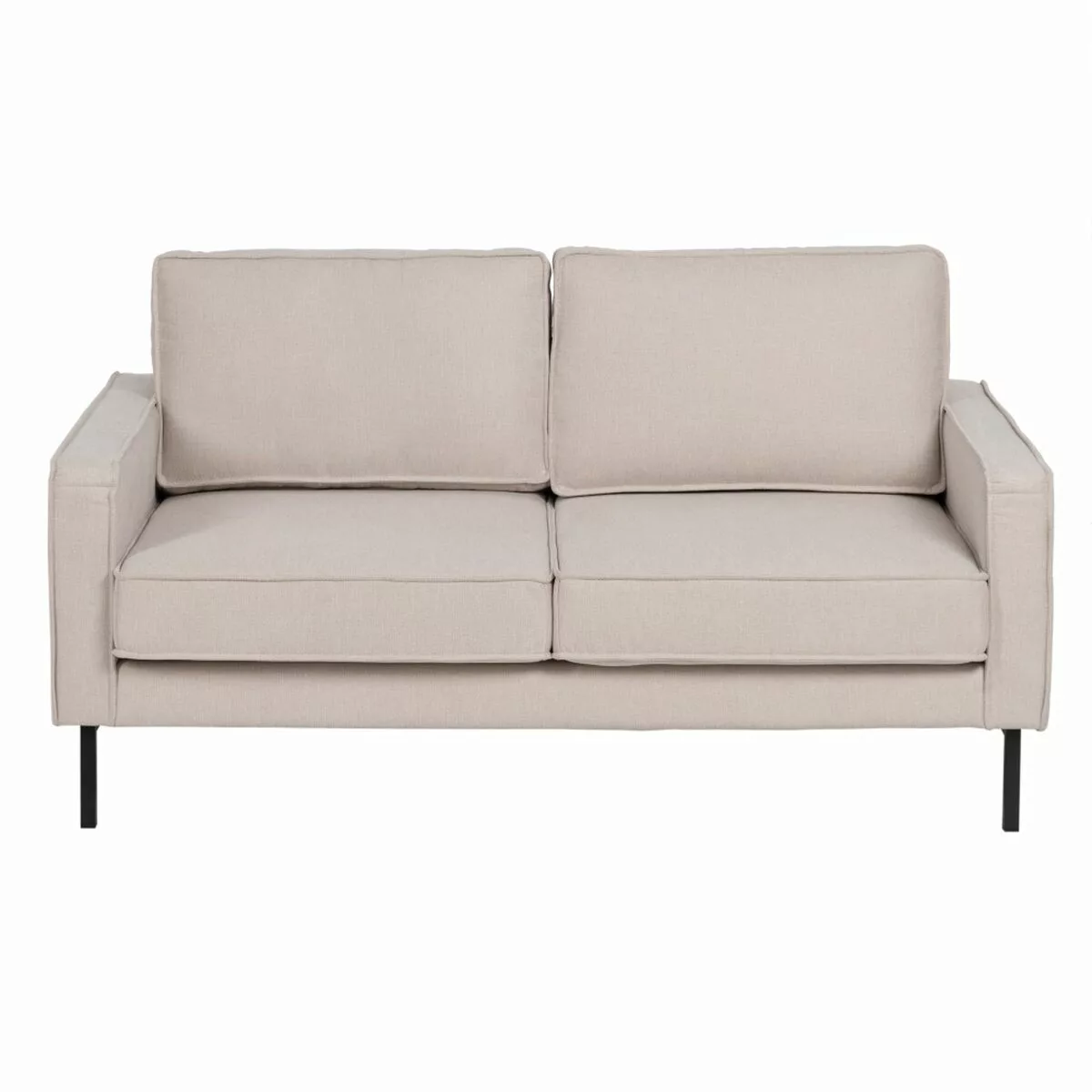 Sofa 163 X 87 X 90 Cm Synthetische Stoffe Beige Metall günstig online kaufen
