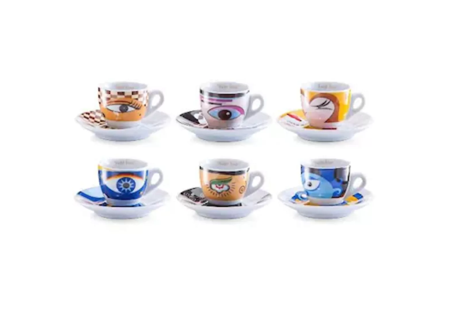 Zeller Present Espressotasse »Magic Eyes«, (Set, 12 tlg.), 6 Tassen, 6 Unte günstig online kaufen