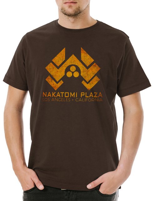 Urban Backwoods Print-Shirt Nakatomi Plaza Sign Herren T-Shirt Shirt Stirb günstig online kaufen