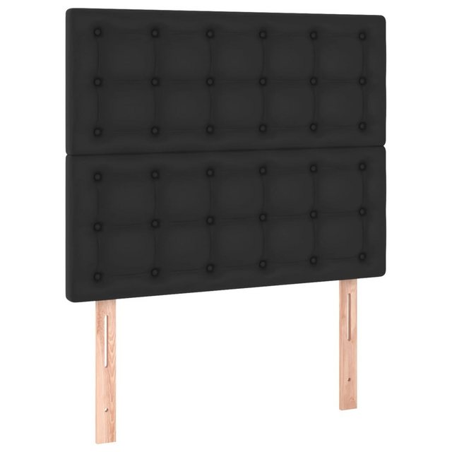 vidaXL Bett, Kopfteile 2 Stk. Schwarz 100x5x78/88 cm Kunstleder günstig online kaufen