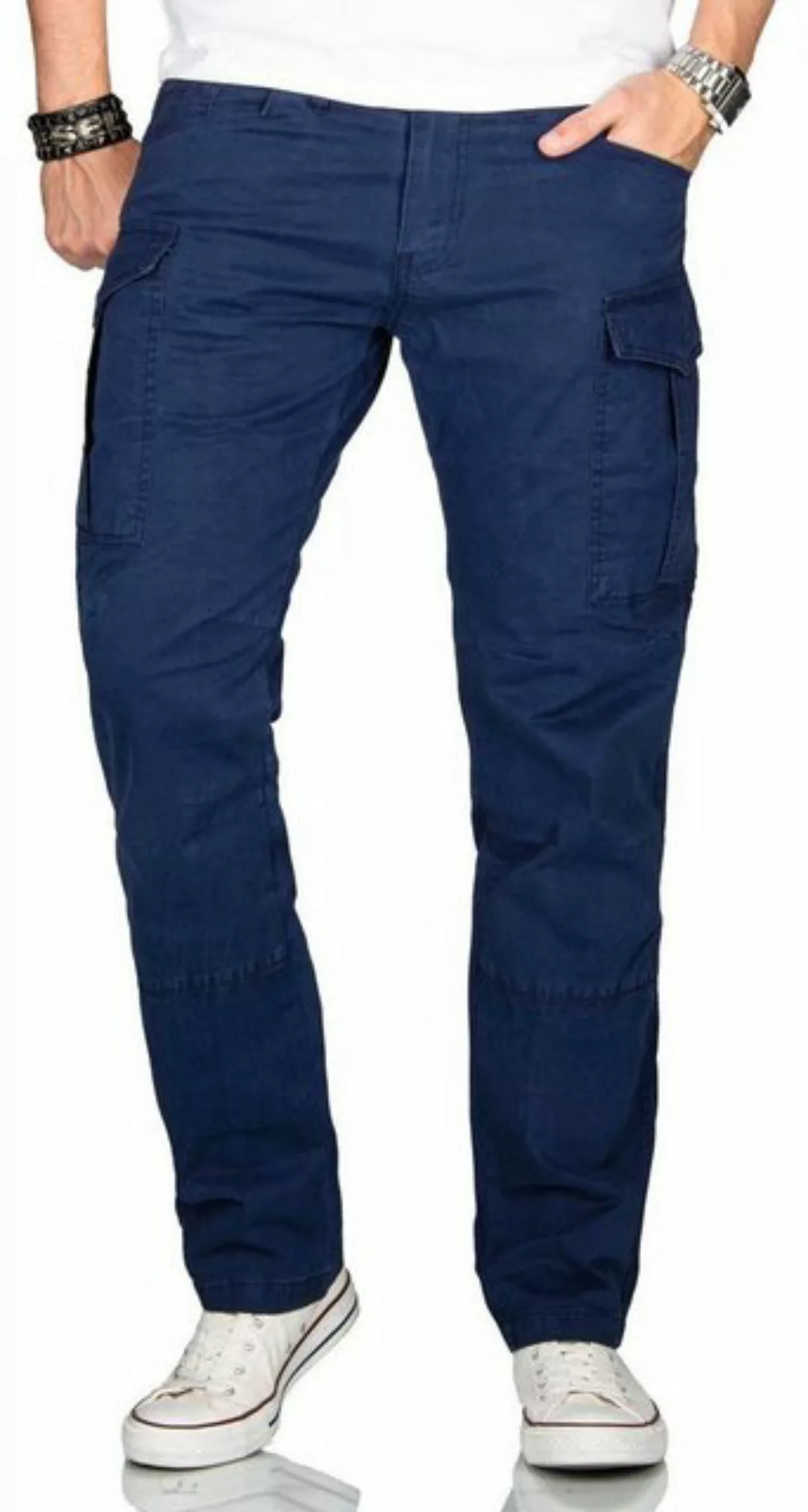 Alessandro Salvarini Cargohose Herren Designer, Stretch Chino AS032 günstig online kaufen