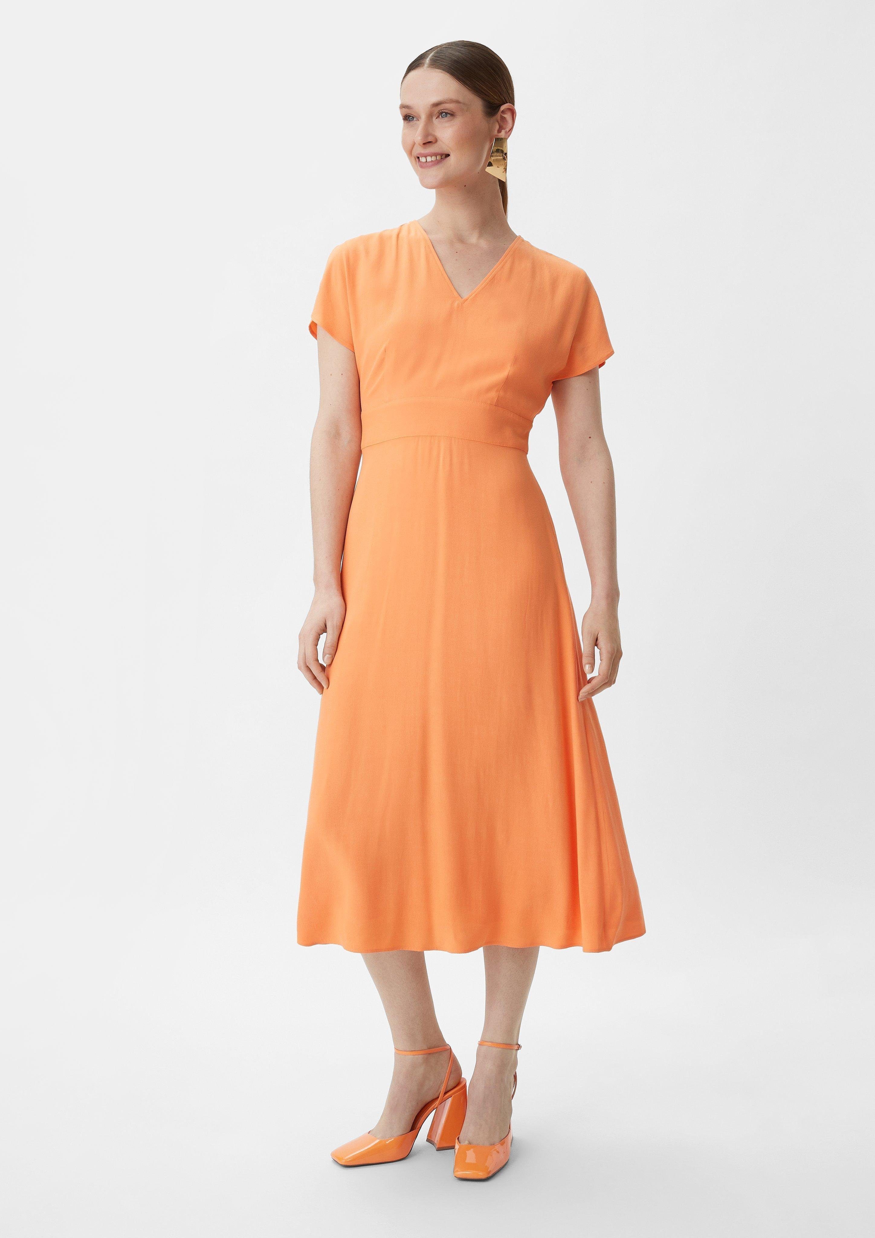 Comma Maxikleid Midi-Kleid aus Satin Blende günstig online kaufen