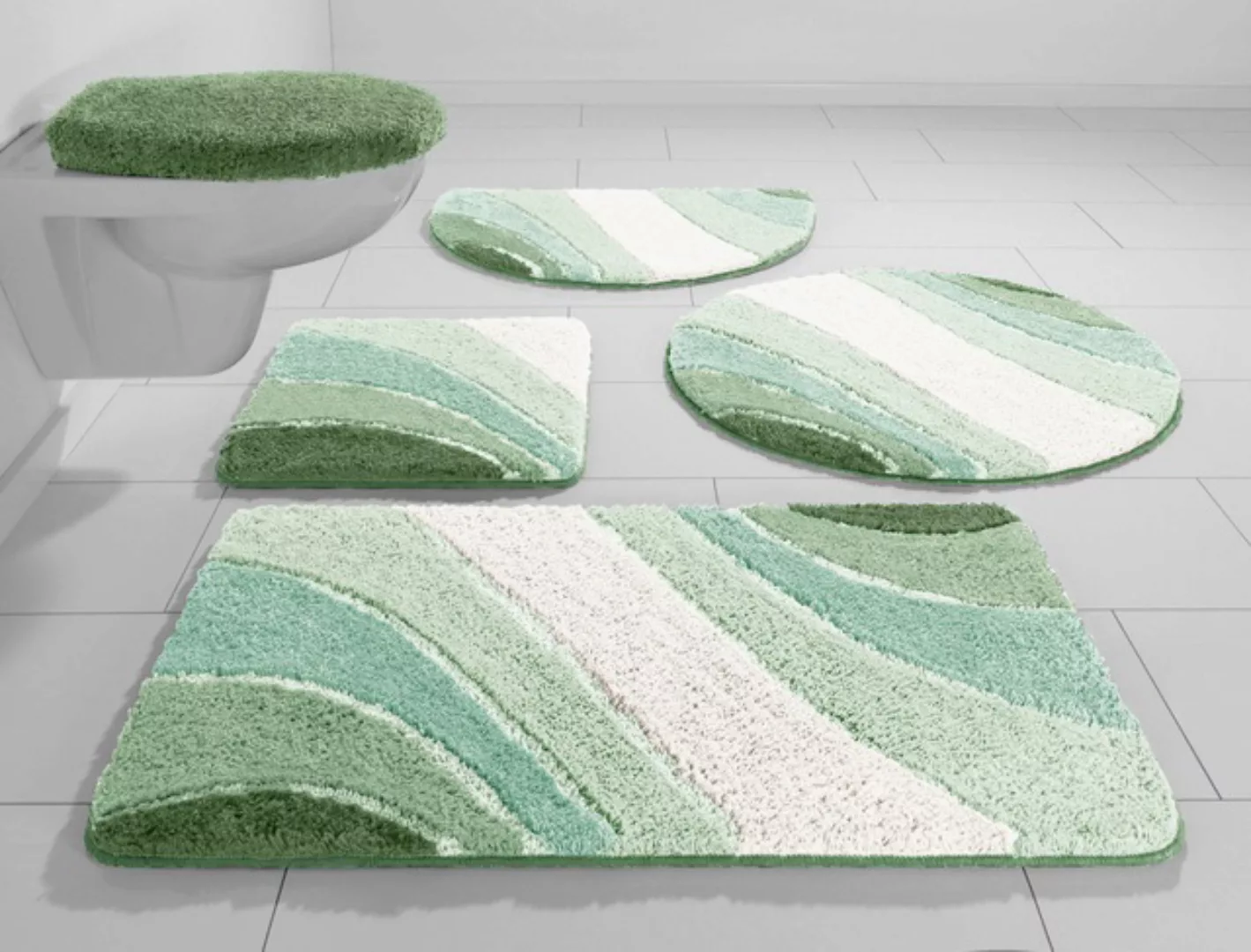 my home Badematte »Josie, Badvorleger, Badezimmer Teppich«, rutschhemmend b günstig online kaufen