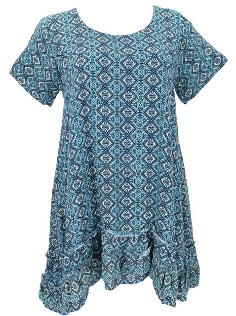 Guru-Shop Midikleid Boho Strandkleid, Minikleid - blau alternative Bekleidu günstig online kaufen