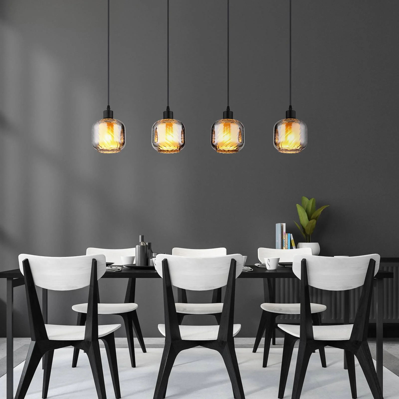 Globo Lighting Pendelleuchte   ¦ schwarz ¦ Maße (cm): B: 89 H: 120 Lampen & günstig online kaufen