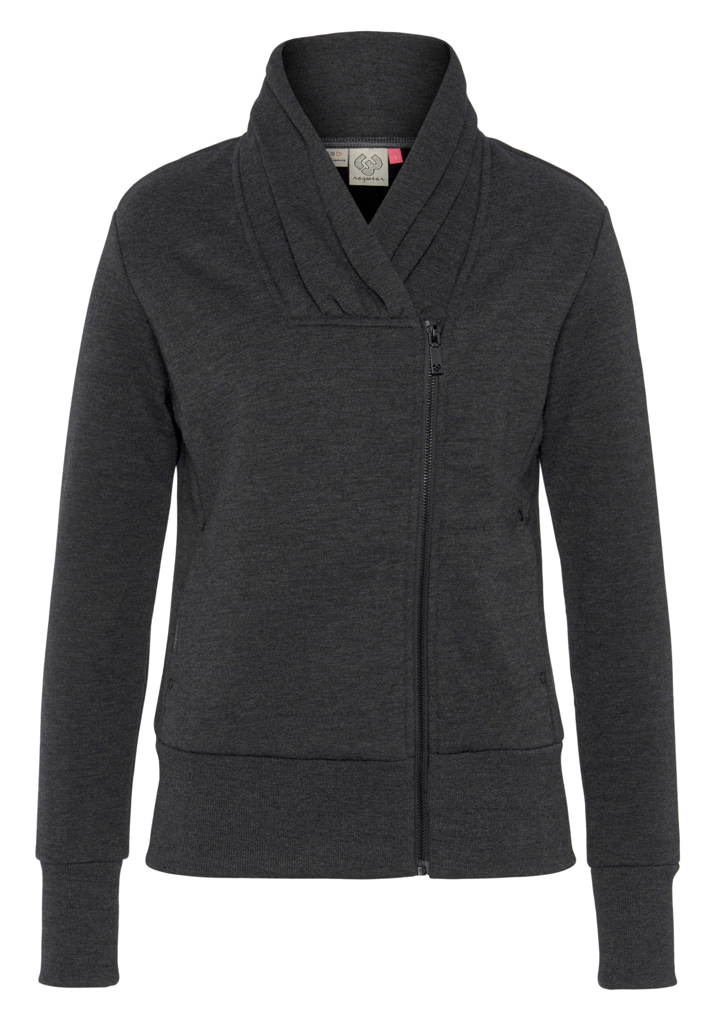 Ragwear Sweatshirt "ALIZZE", mit asymetrischem Reißverschluss und Schalkrag günstig online kaufen
