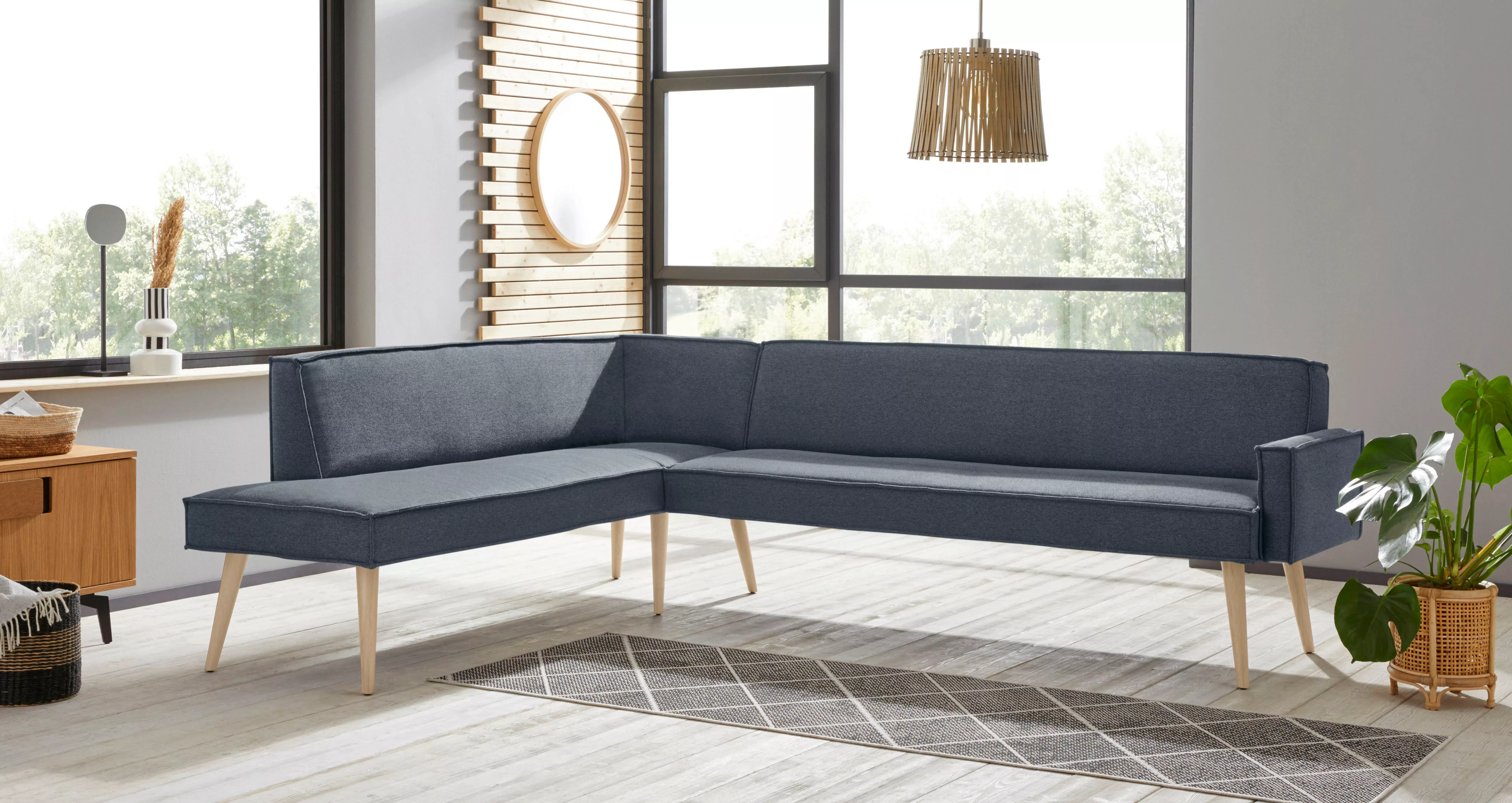 exxpo - sofa fashion Eckbank "Lungo, moderne Kedernaht, bequem und elegant, günstig online kaufen