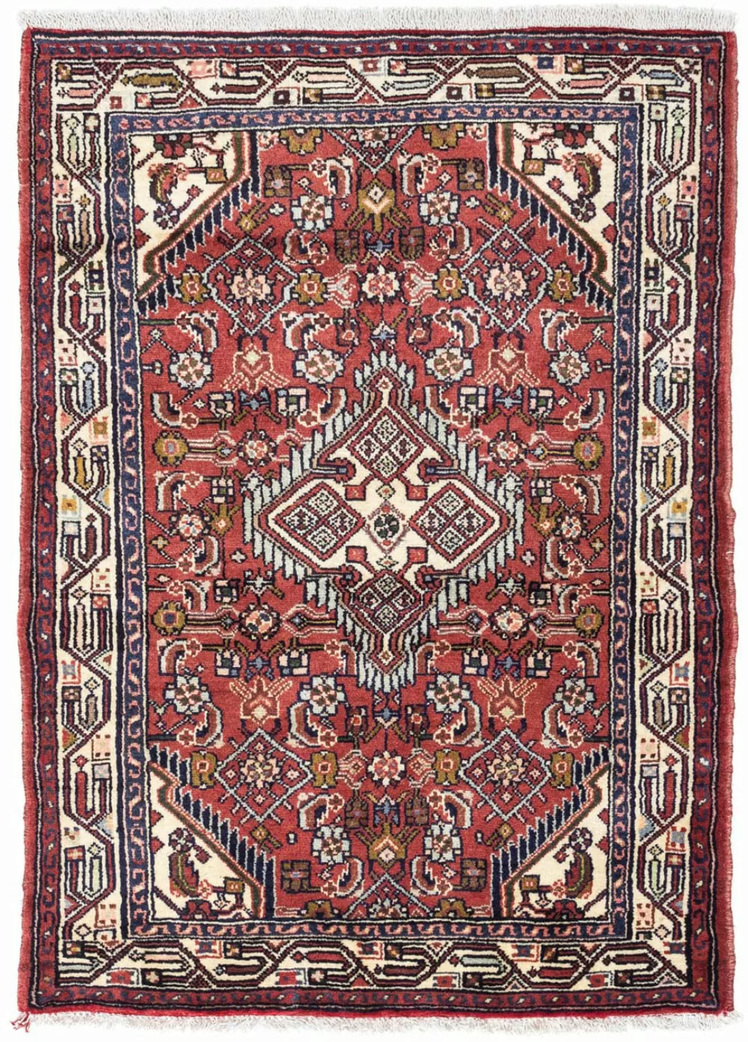 morgenland Wollteppich »Hosseinabad Medaillon Rosso 125 x 80 cm«, rechtecki günstig online kaufen