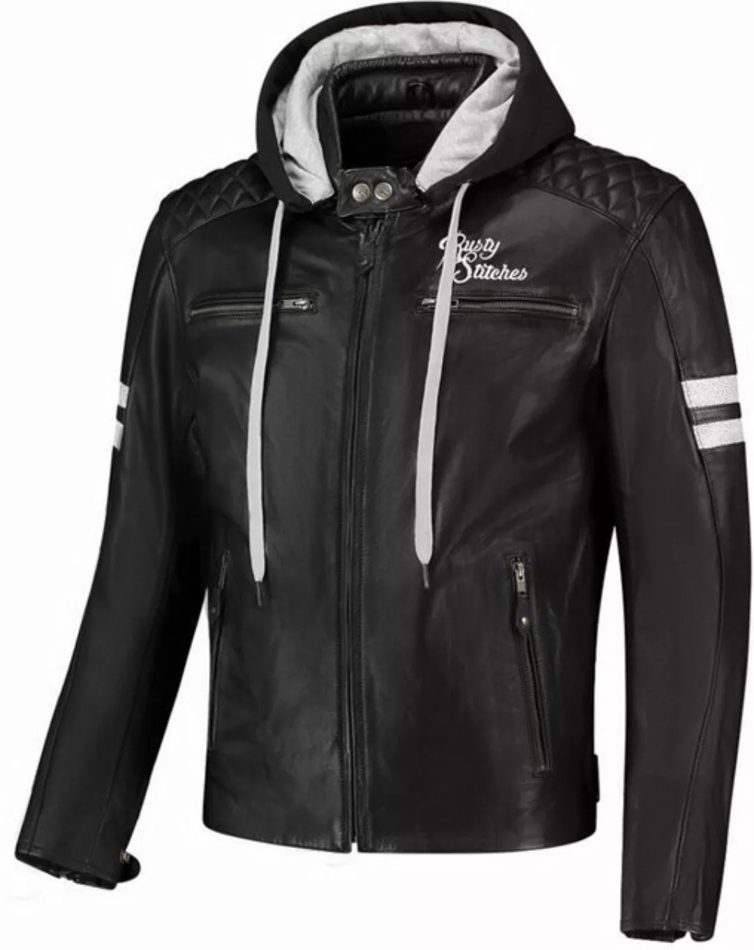 Rusty Stitches Motorradjacke Jari Hooded V2 Motorrad Lederjacke günstig online kaufen