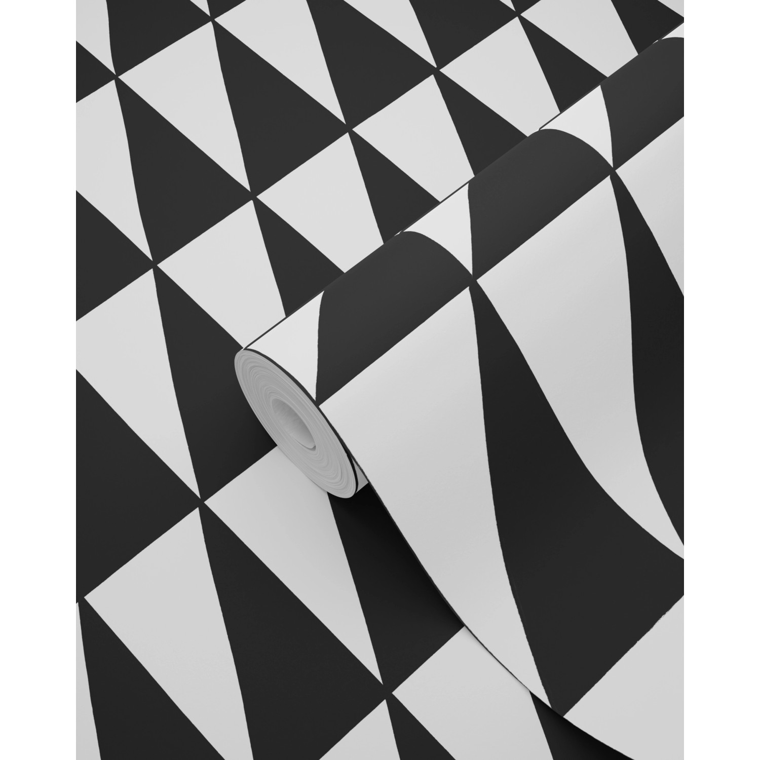 ESTAhome Tapete Grafische Dreiecke Schwarz-Weiß 0,53 x 10,05 m 139077 günstig online kaufen