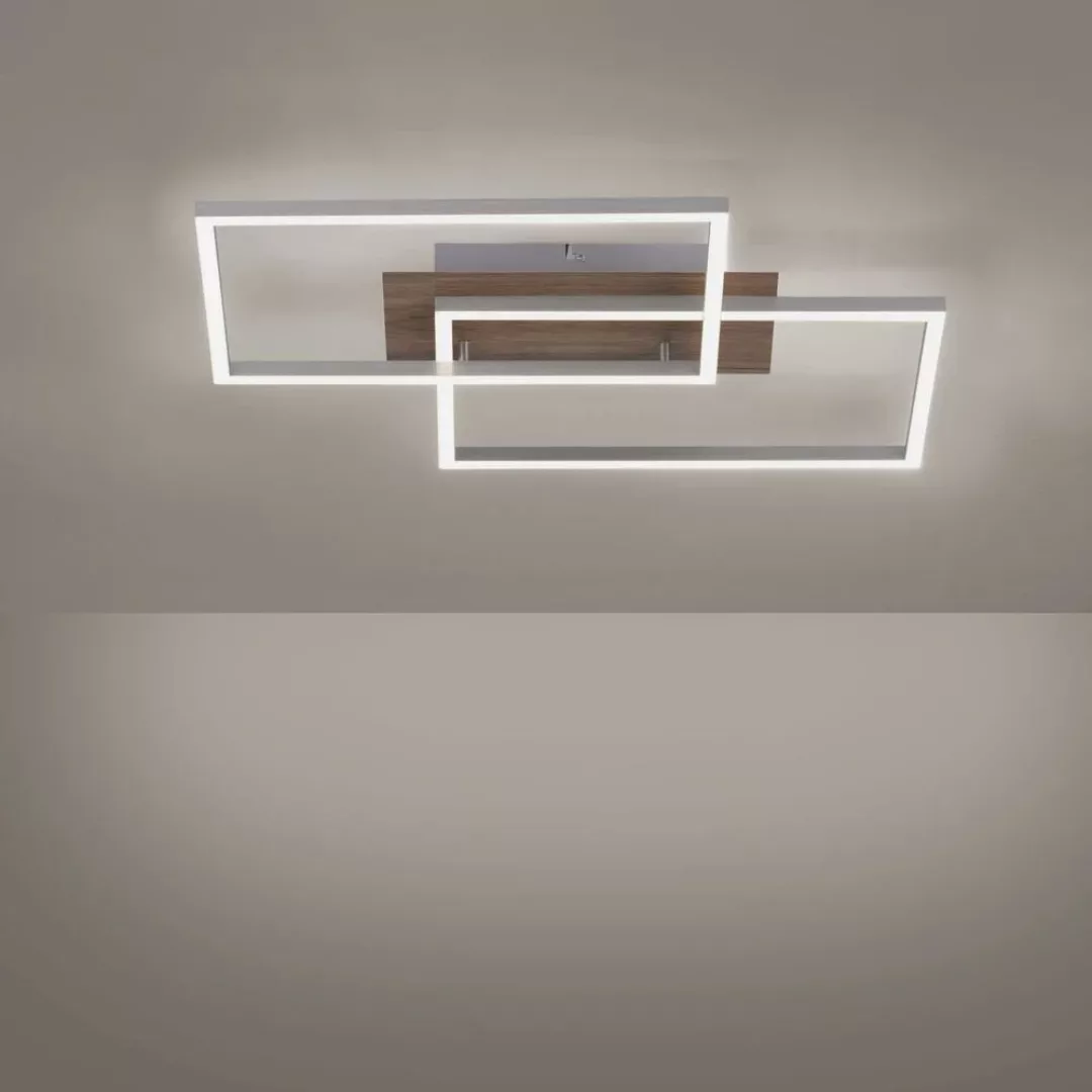 LED Deckenleuchte Iven in Natur-hell 2x 15W 3300lm günstig online kaufen