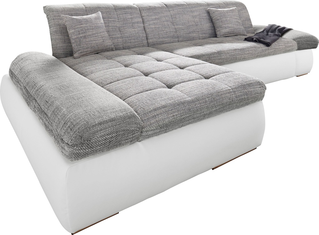 DOMO collection Ecksofa "NMoric incl. Zierkissen B/T/H: 273/216/80 cm L-For günstig online kaufen