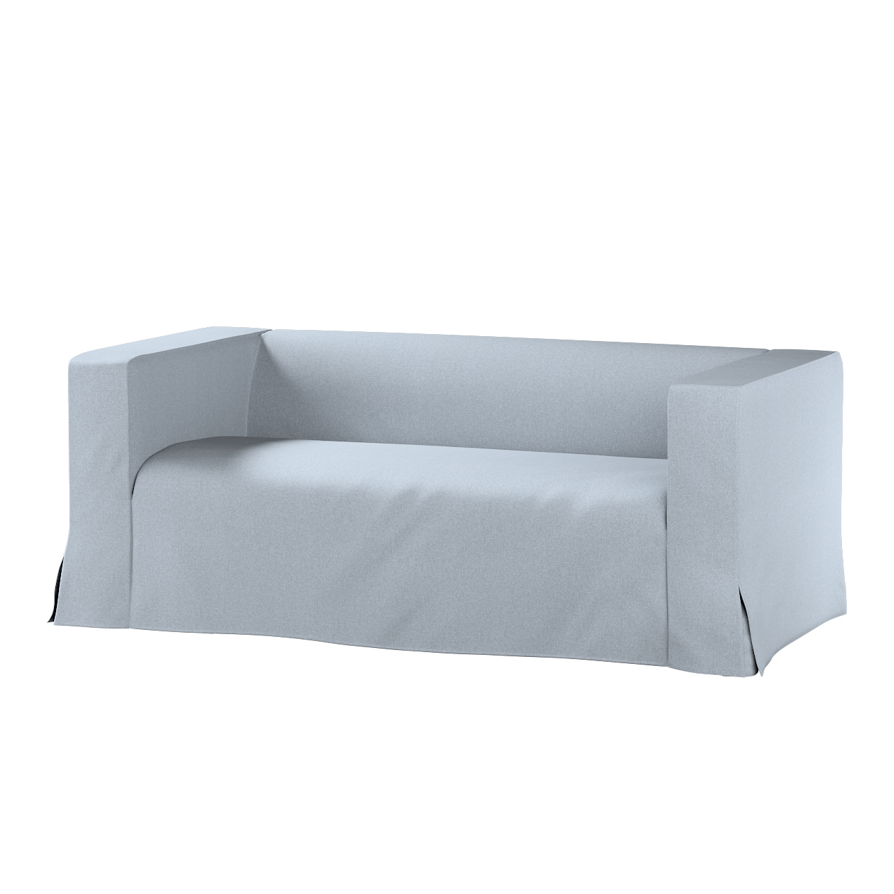 Bezug für Klippan 2-Sitzer Sofa, lang mit Kellerfalte, steingrau, Klippan 2 günstig online kaufen