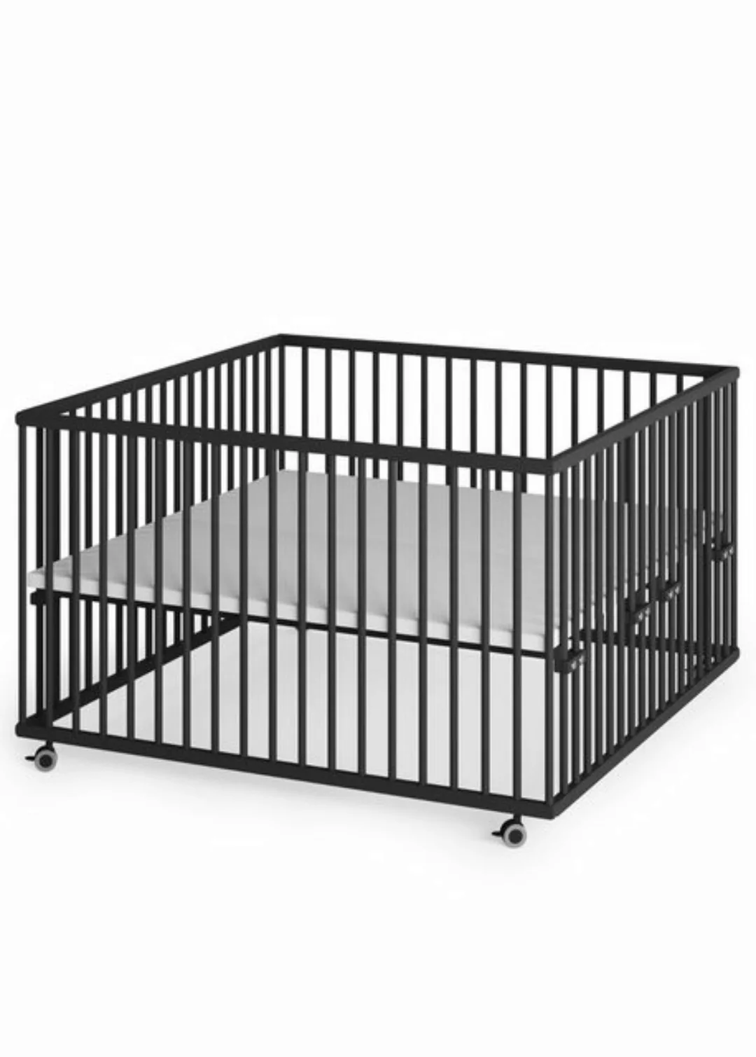 Sämann Babybett Laufgitter 120x120 cm Black Edition Premium Kollektion Lauf günstig online kaufen