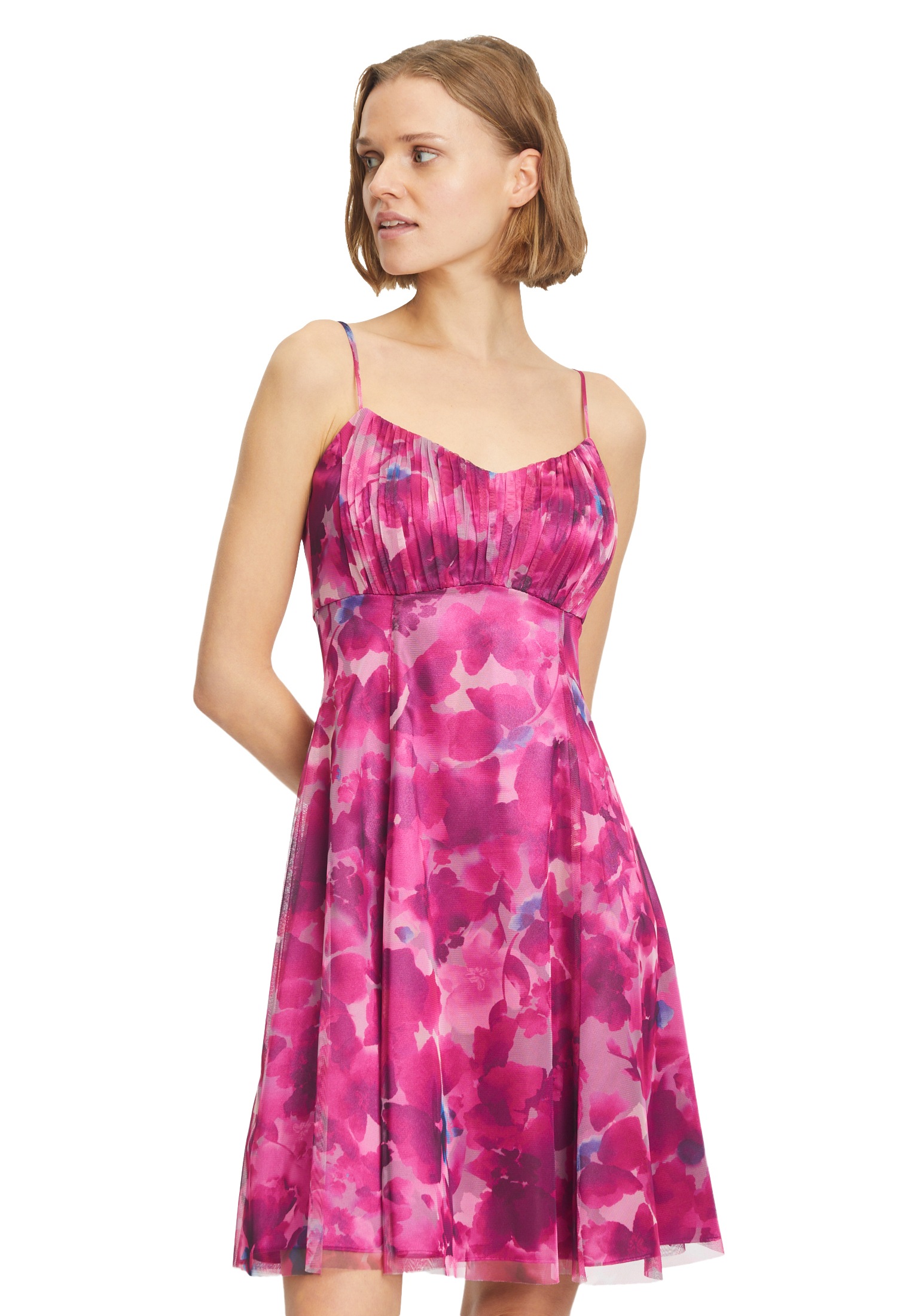 Vera Mont Cocktailkleid "Vera Mont Cocktailkleid mit Blumenprint", Raffung günstig online kaufen