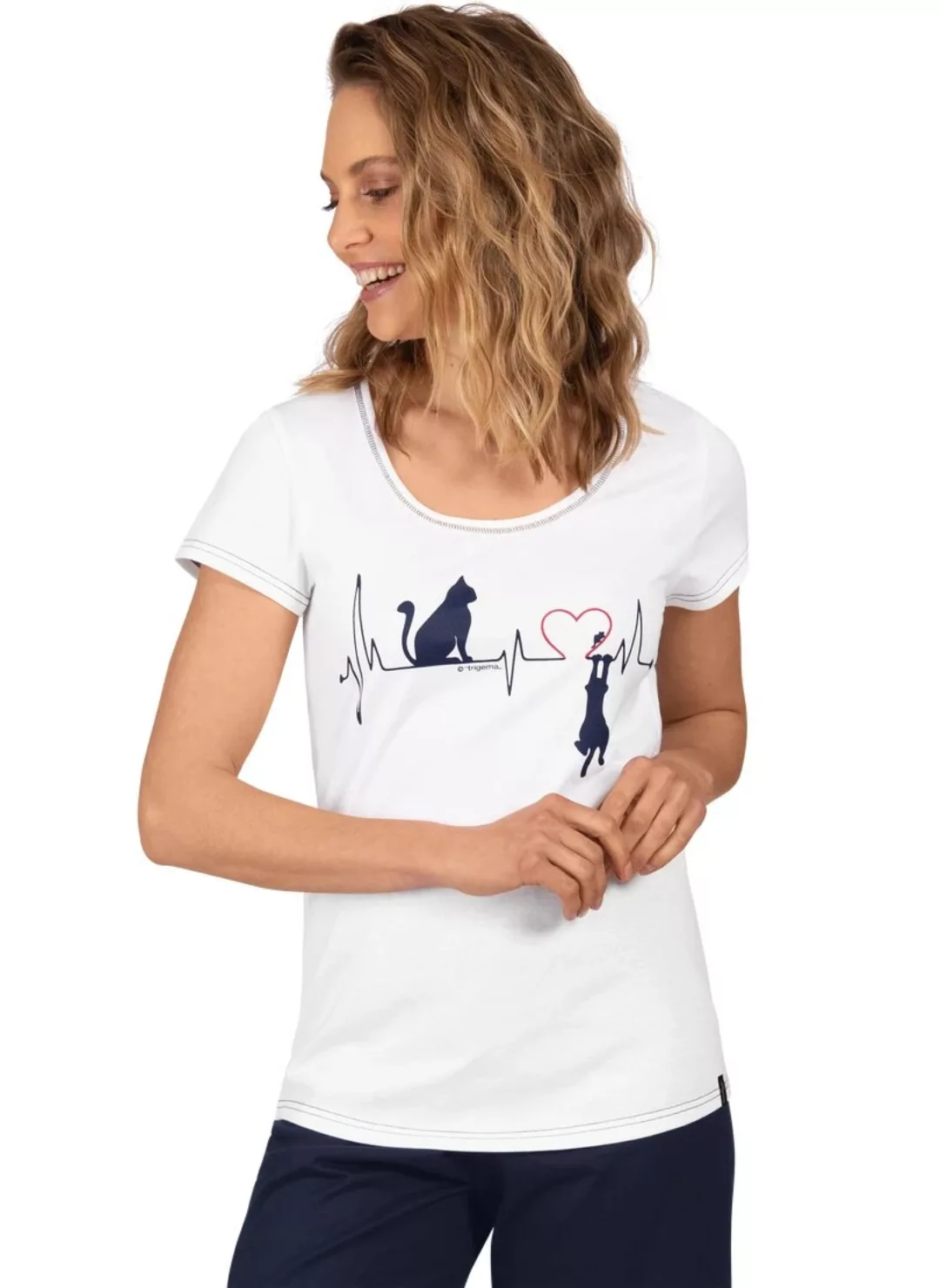 Trigema T-Shirt "TRIGEMA Atemberaubendes T-Shirt mit tollem Print" günstig online kaufen