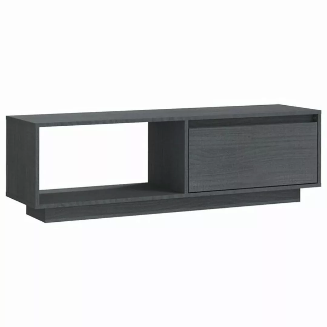 furnicato TV-Schrank Grau 110x30x33,5 cm Massivholz Kiefer günstig online kaufen