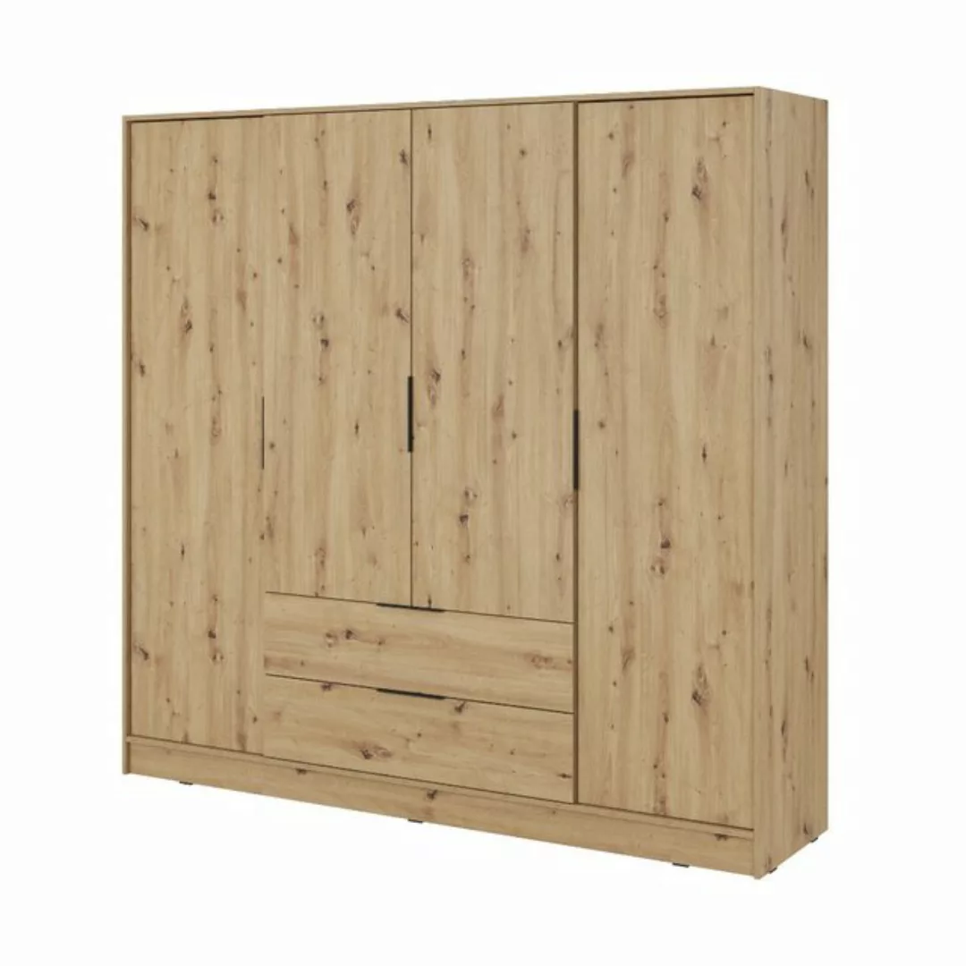 Goldstoff Kleiderschrank NADI – 220 cm breit 4-türiger Kleiderschrank (4 Fa günstig online kaufen