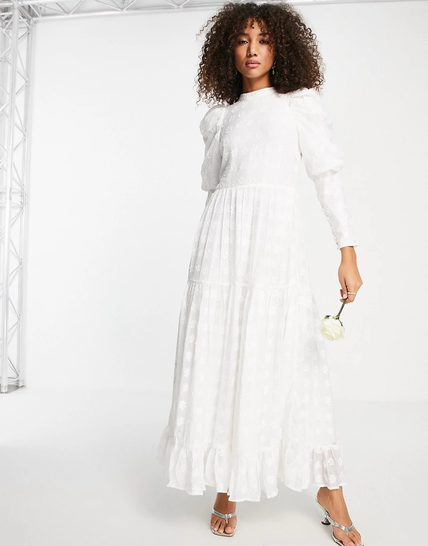 Sister jane – Bridal – Maxi-Brautkleid aus Spitze in Elfenbein mit Design i günstig online kaufen