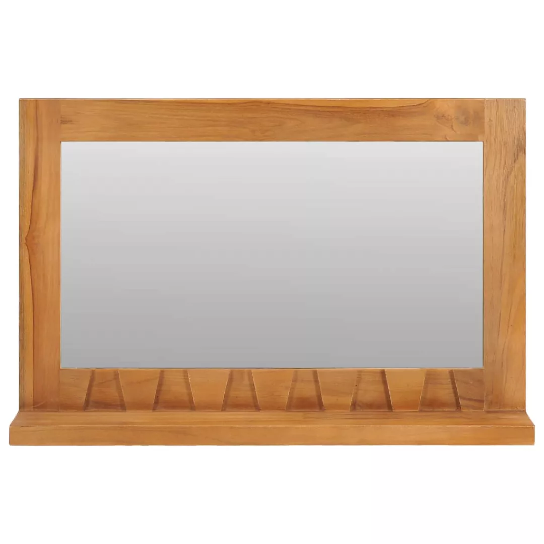 Wandspiegel Mit Regal 60×12×40 Cm Teak Massivholz günstig online kaufen