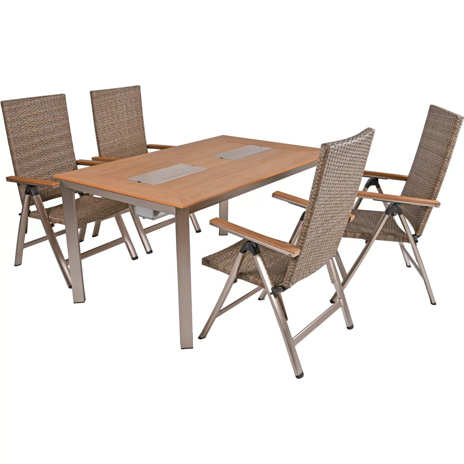 Garden Pleasure Garten-Essgruppe "FLORENCE", (5 tlg.), mit verstellbarem Rü günstig online kaufen