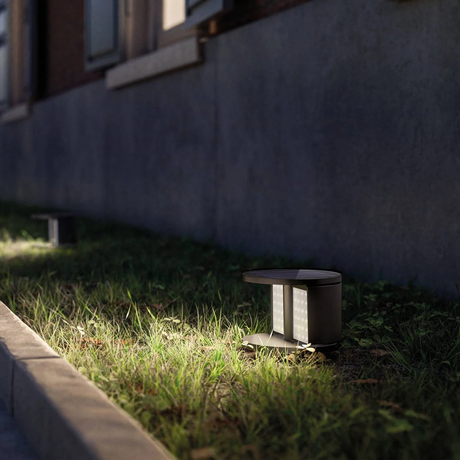KLEWE LED-Solar-Gartenleuchte SWING, anthrazit, Ø 20 cm IP65 günstig online kaufen
