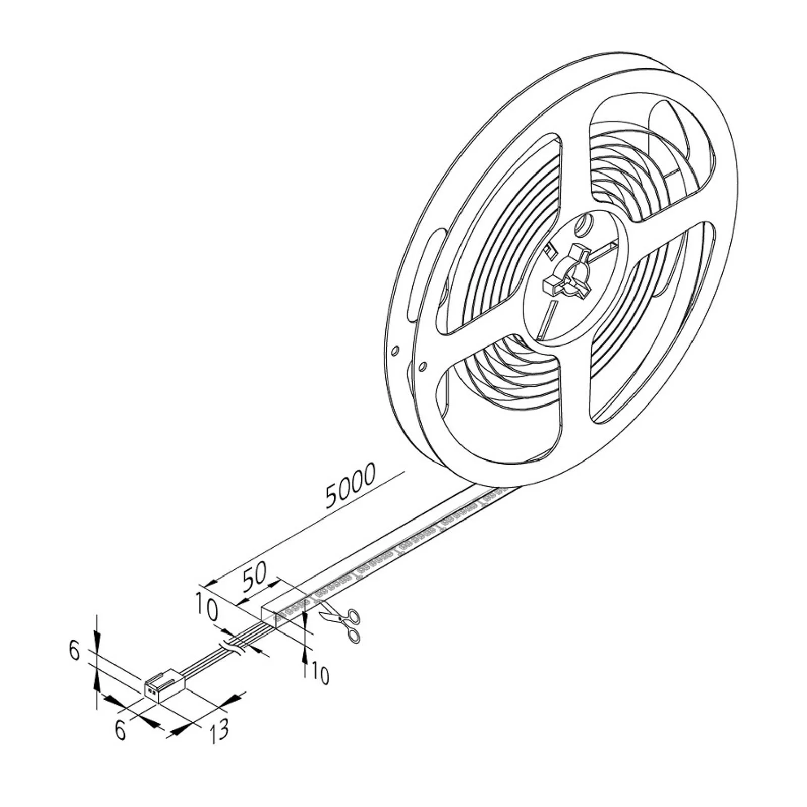 LED-Strip Basic-Tape F, IP54, 2.700K, Länge 500cm günstig online kaufen