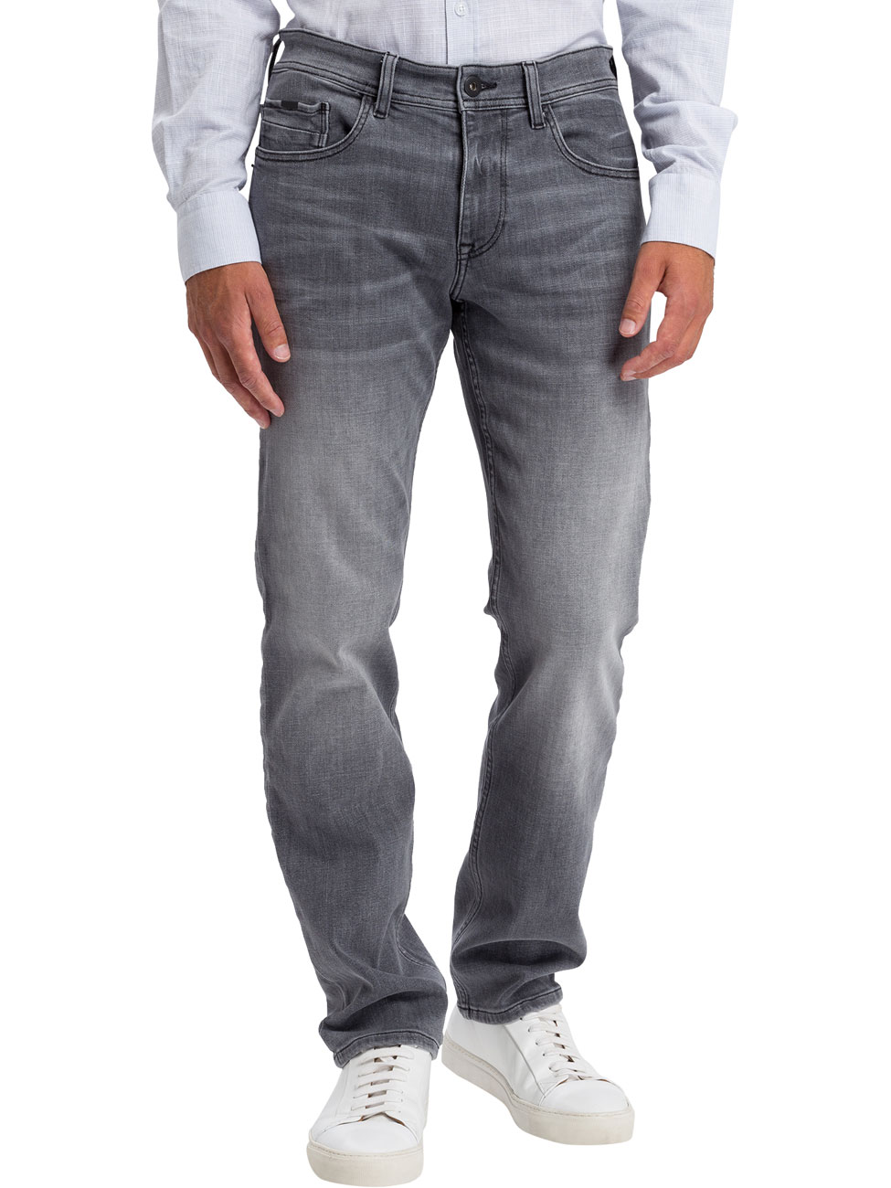 Cross Jeans Herren Jeans Antonio - Relaxed Fit - Grau - Grey Used günstig online kaufen