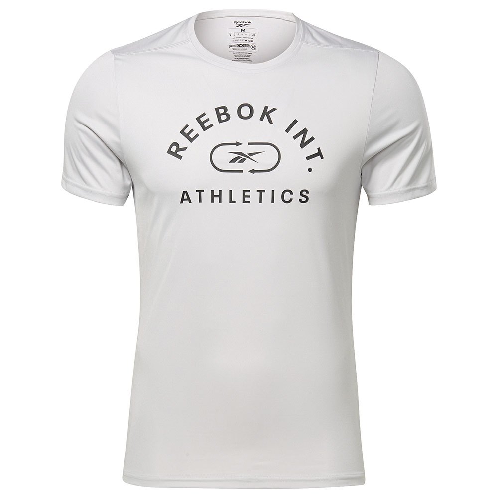 Reebok Workout Ready Poly Graphic Kurzärmeliges T-shirt S Pure Grey 2 günstig online kaufen