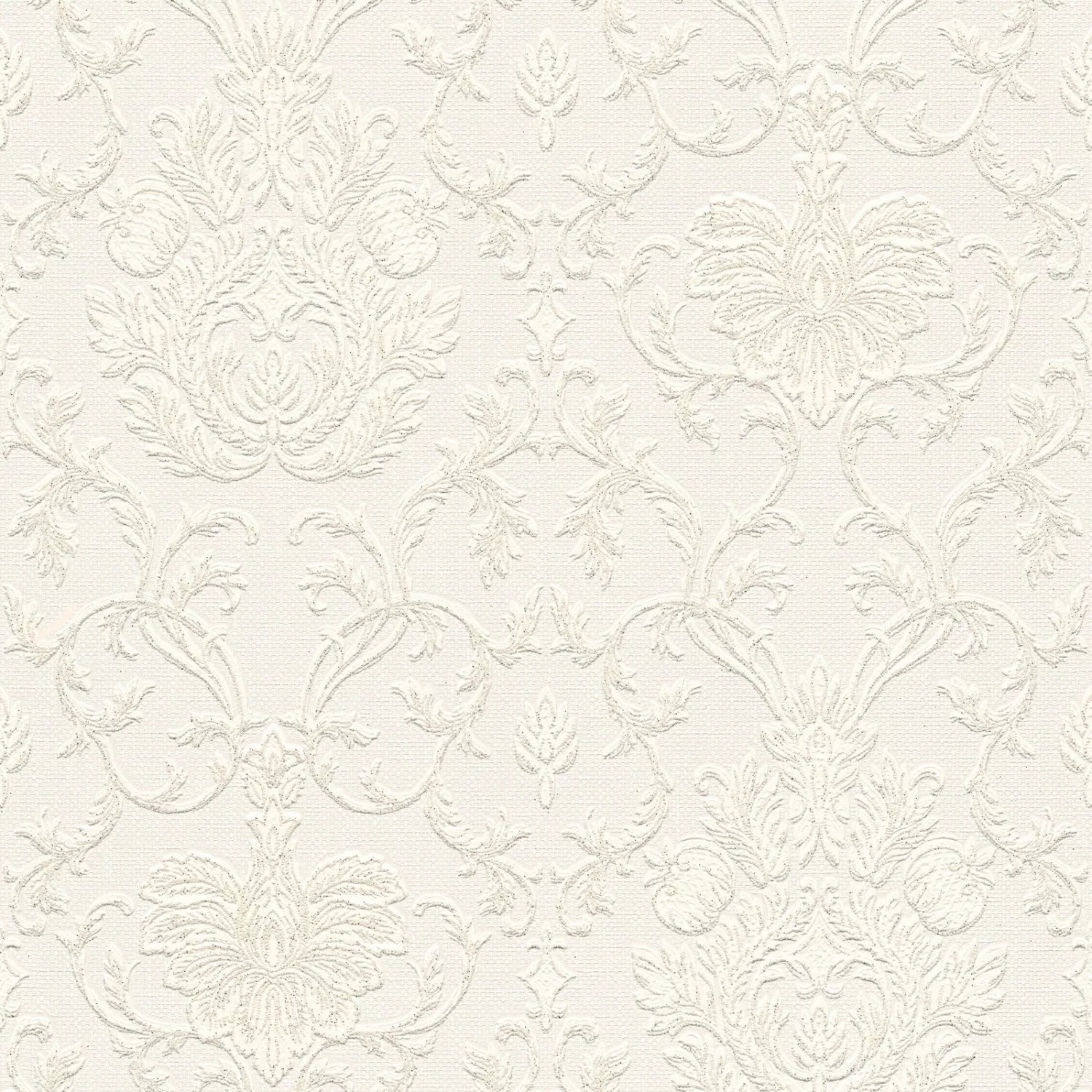Bricoflor Elegante Tapete Weiß mit Glitzer Edle Papiertapete mit Vinyl Idea günstig online kaufen