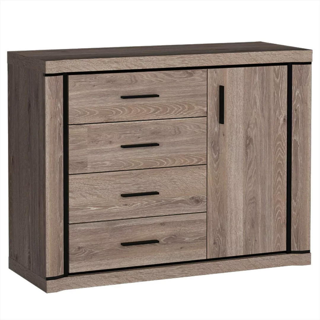 Sideboard 117cm in Trüffel Eiche DUNEDIN-161 günstig online kaufen