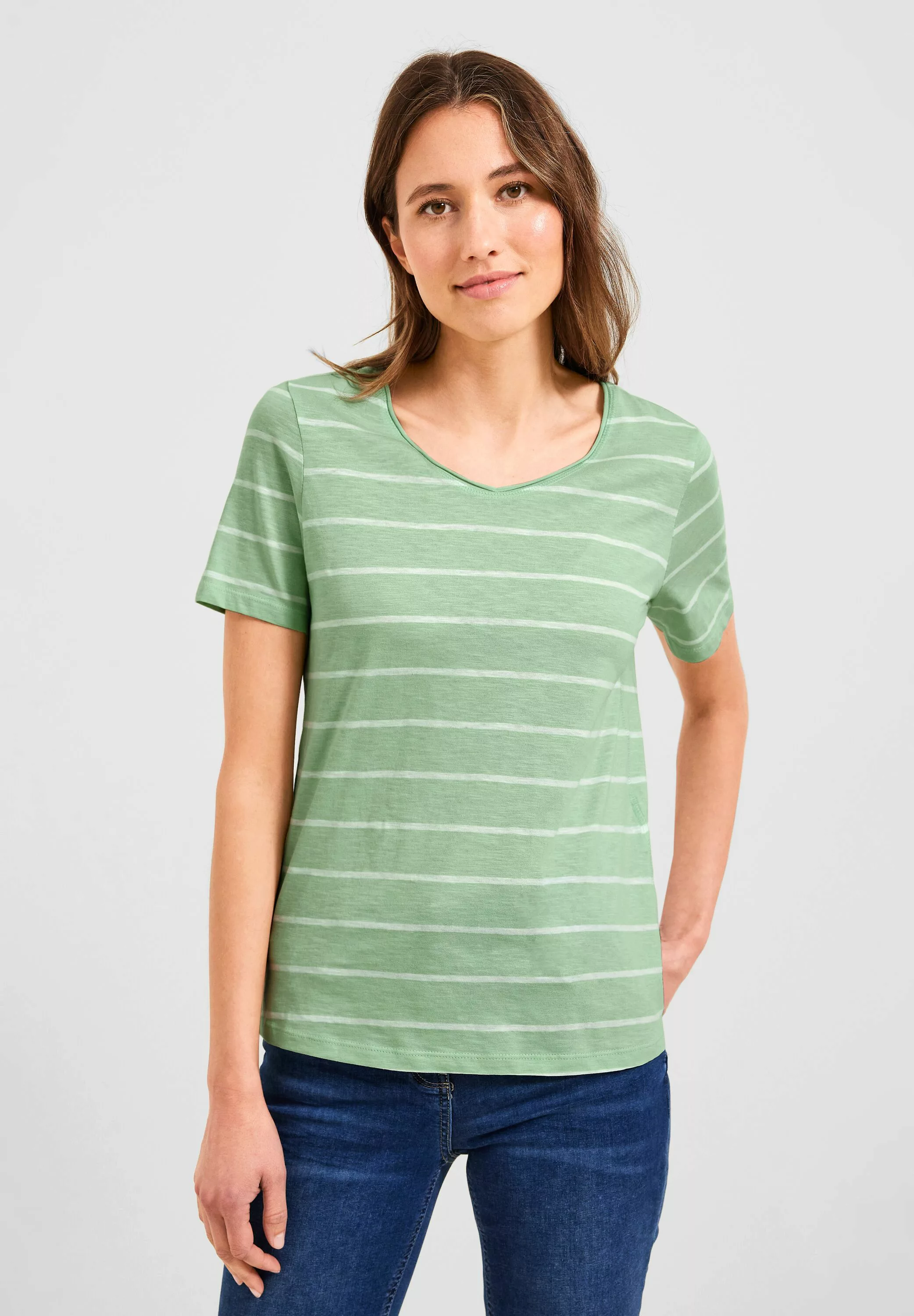 Cecil T-Shirt, mit V-Ausschnitt günstig online kaufen