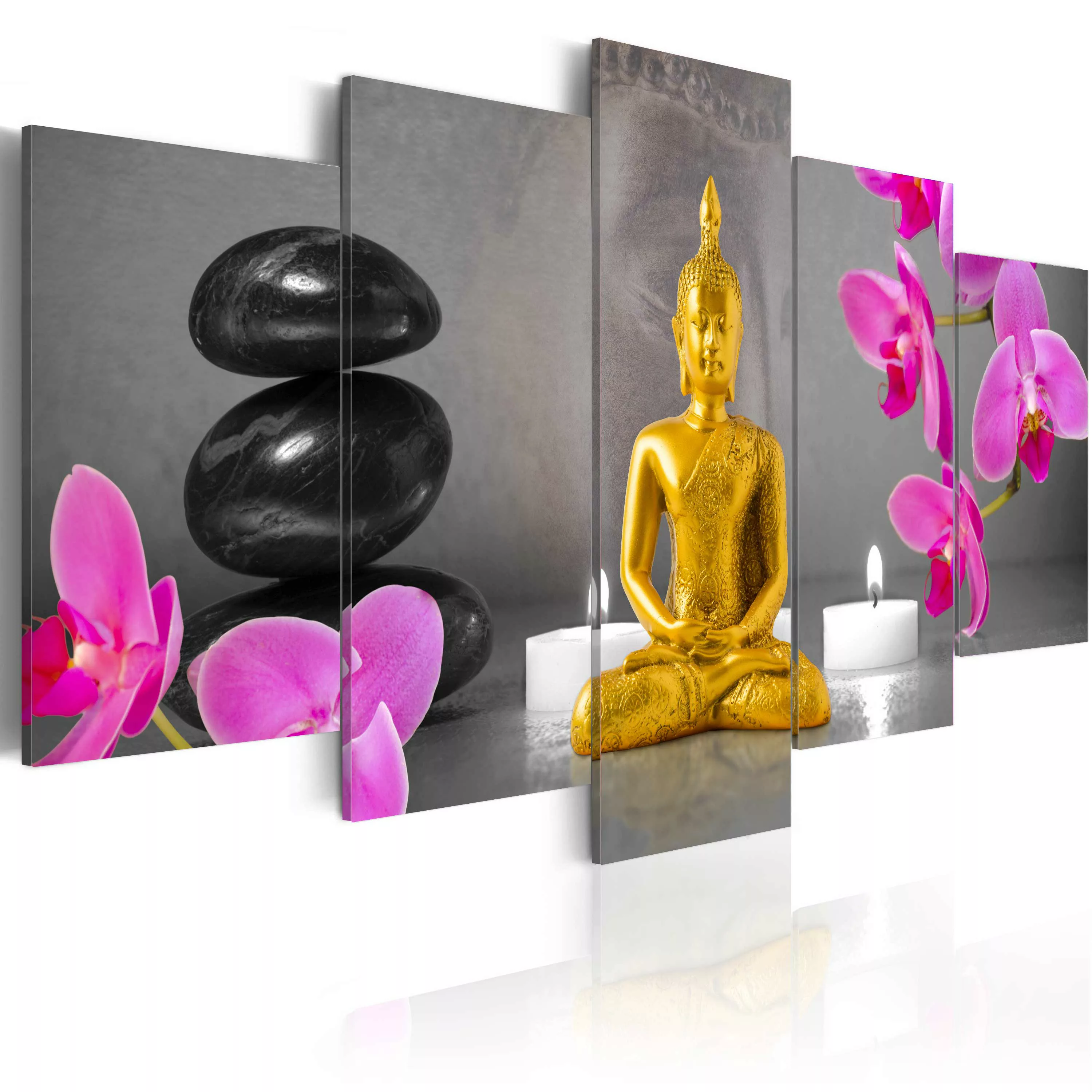 Wandbild - Zen: golden Buddha günstig online kaufen