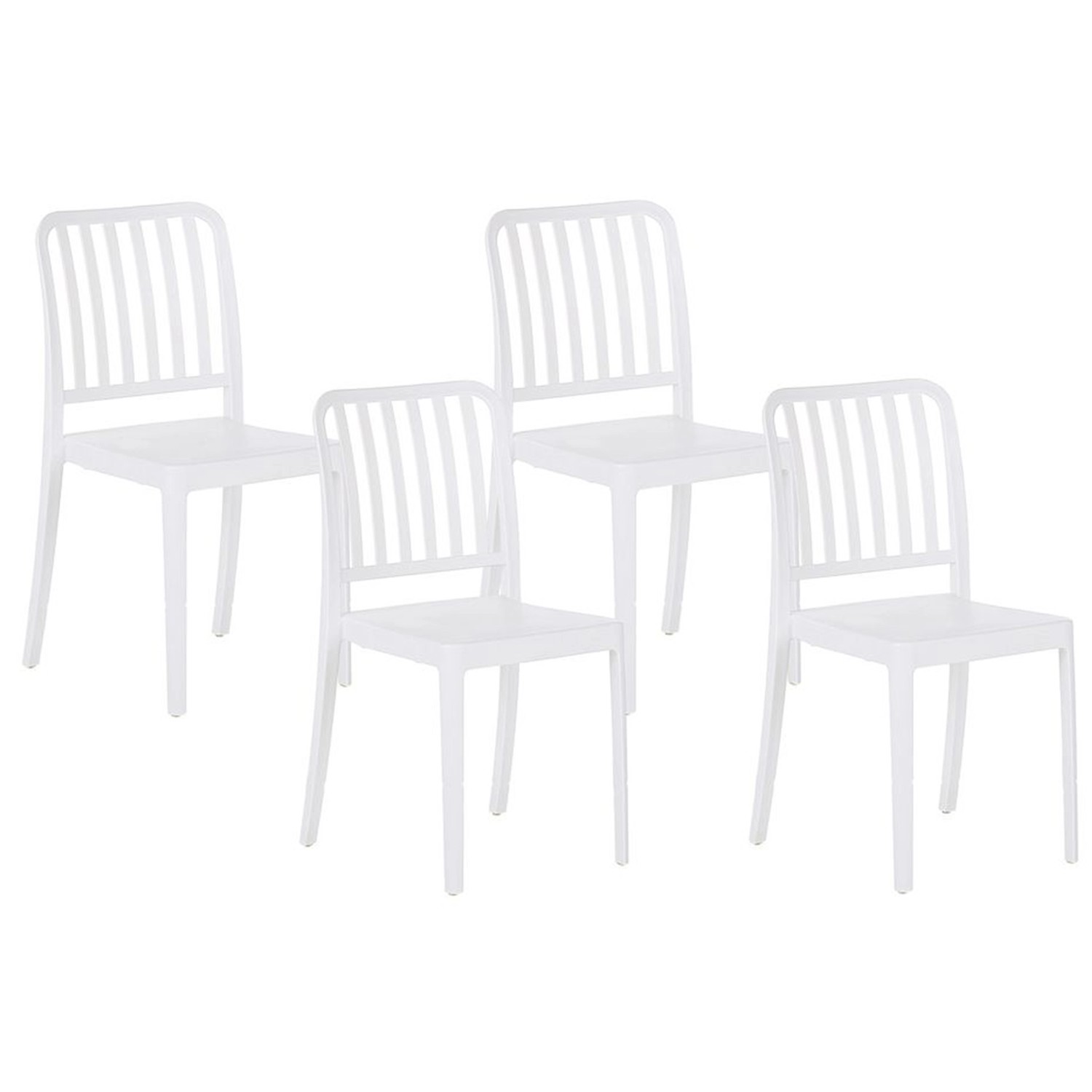 Beliani Gartenstuhl Weiss 47x42x82 günstig online kaufen