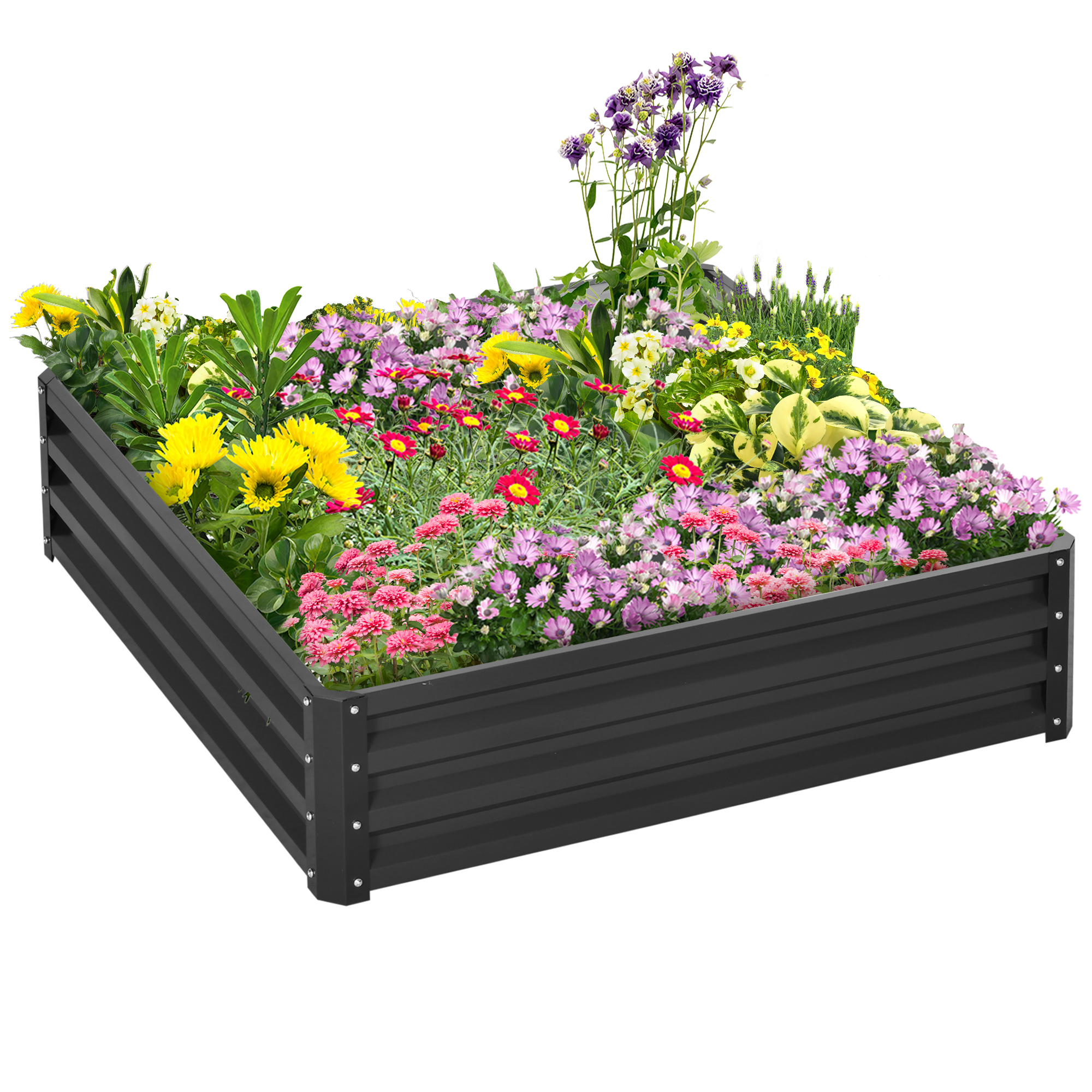 Outsunny Pflanzenbeet mit offenem Boden B/H/L: ca. 120x30x120 cm günstig online kaufen