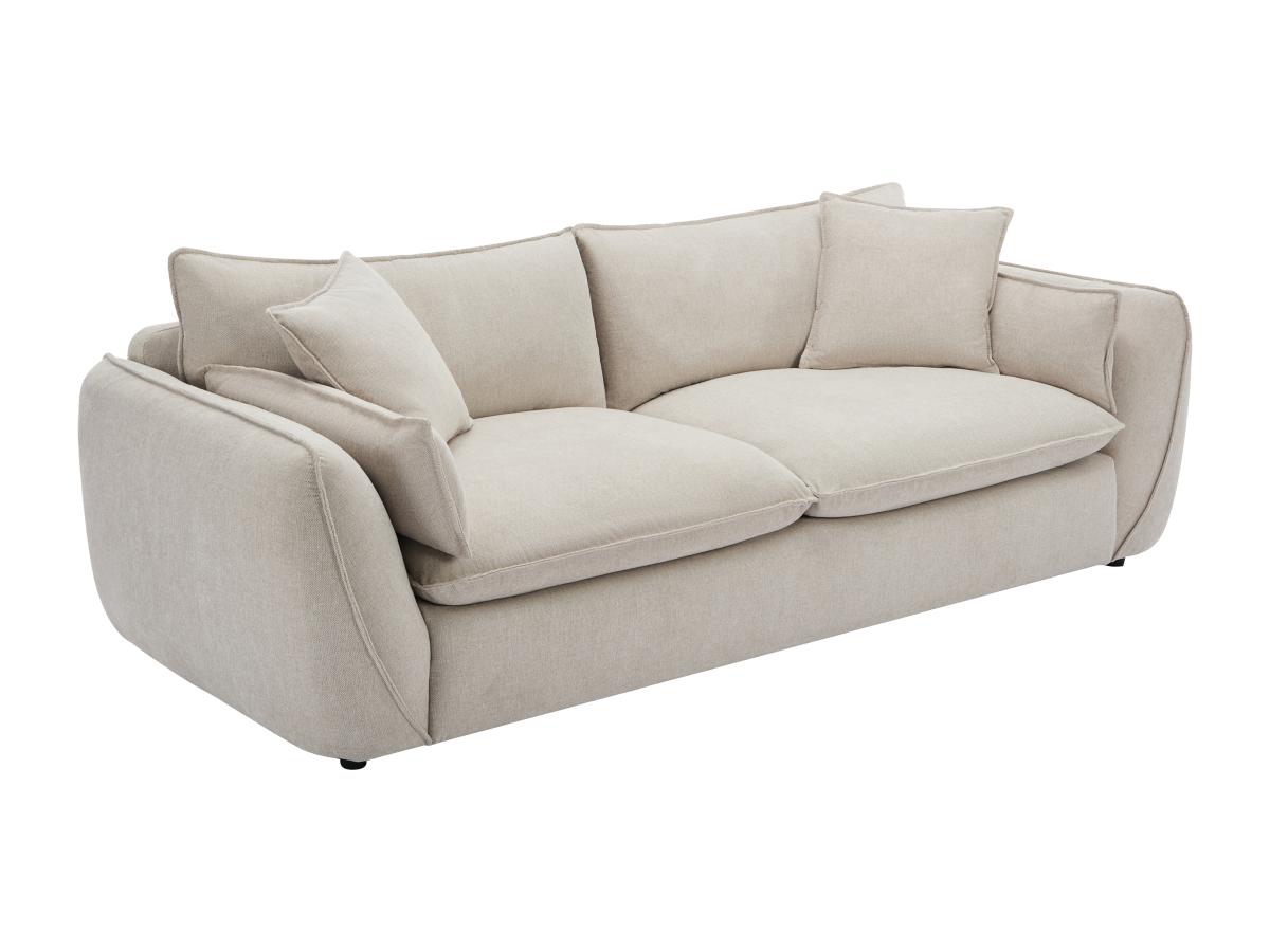 Sofa 3-Sitzer - Strukturstoff - Beige - BALVINO günstig online kaufen