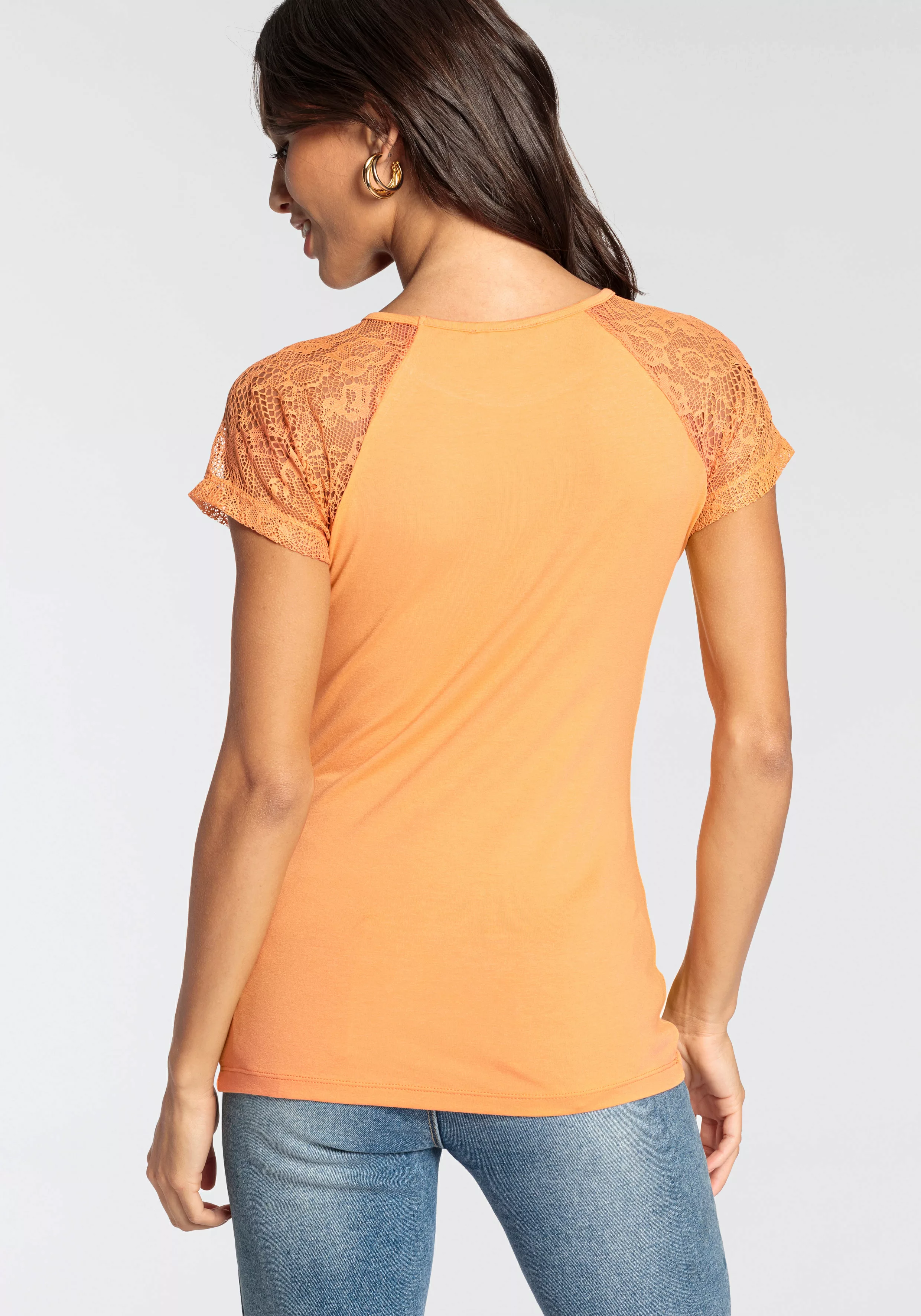 Melrose T-Shirt mit eleganten Spitzen-Details - NEUE KOLLEKTION günstig online kaufen
