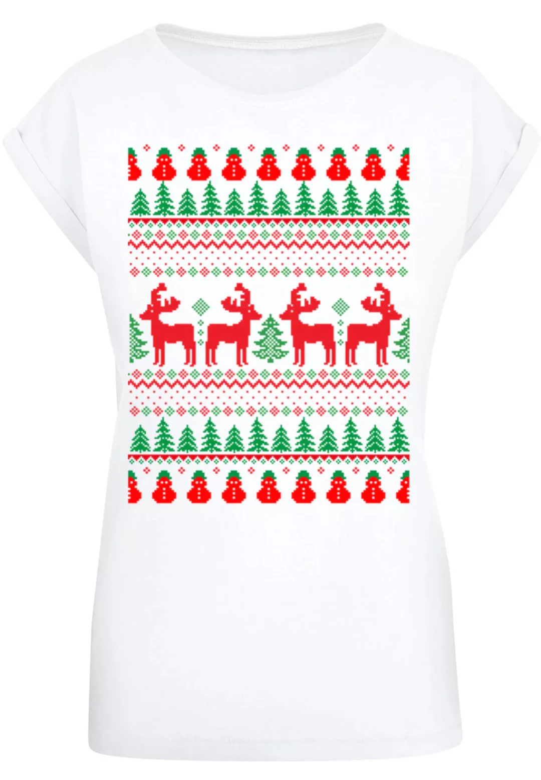 F4NT4STIC T-Shirt "Christmas Reindeers Weihnachten Muster", Print günstig online kaufen