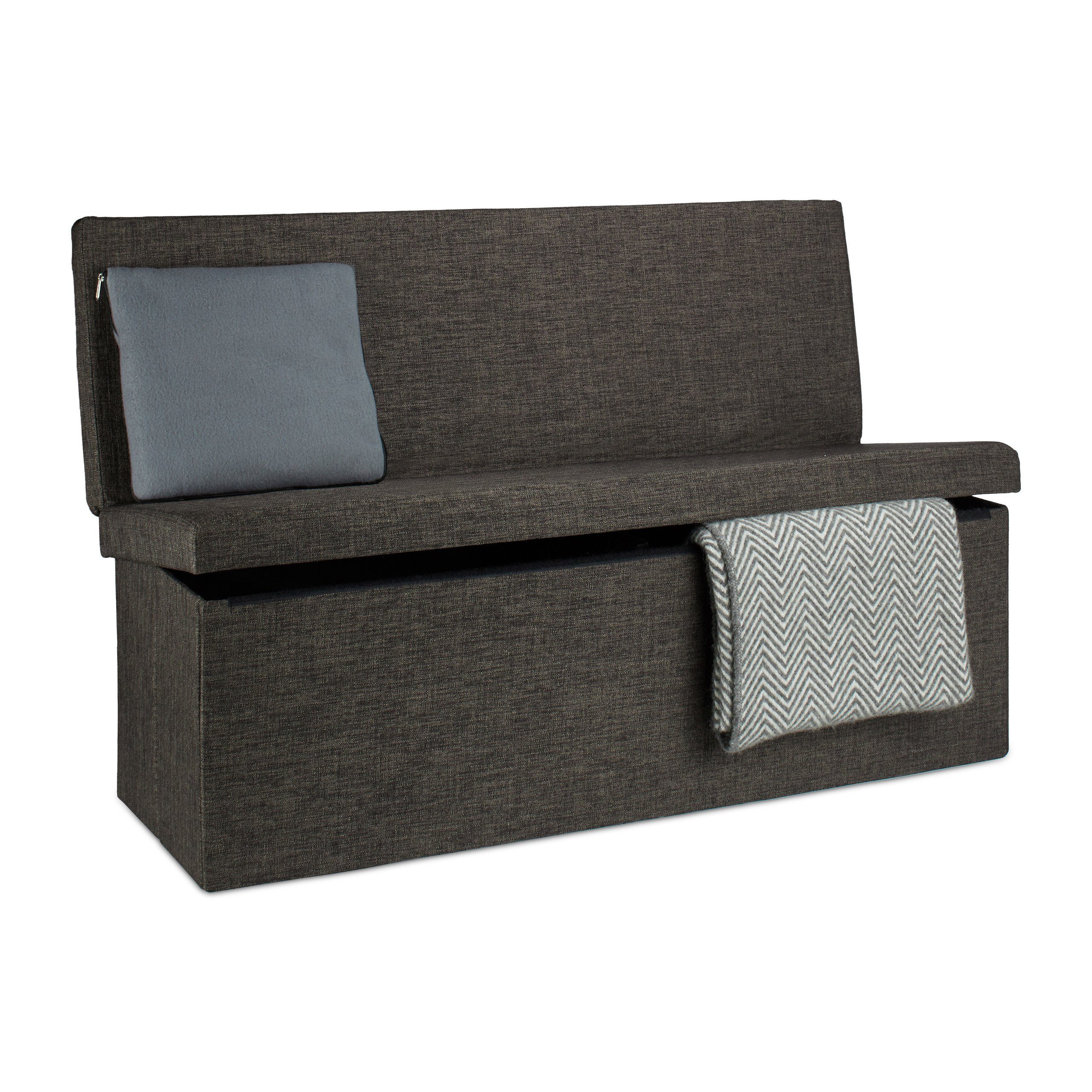 relaxdays Sitzhocker Faltbarer Sitzhocker mit Lehne günstig online kaufen